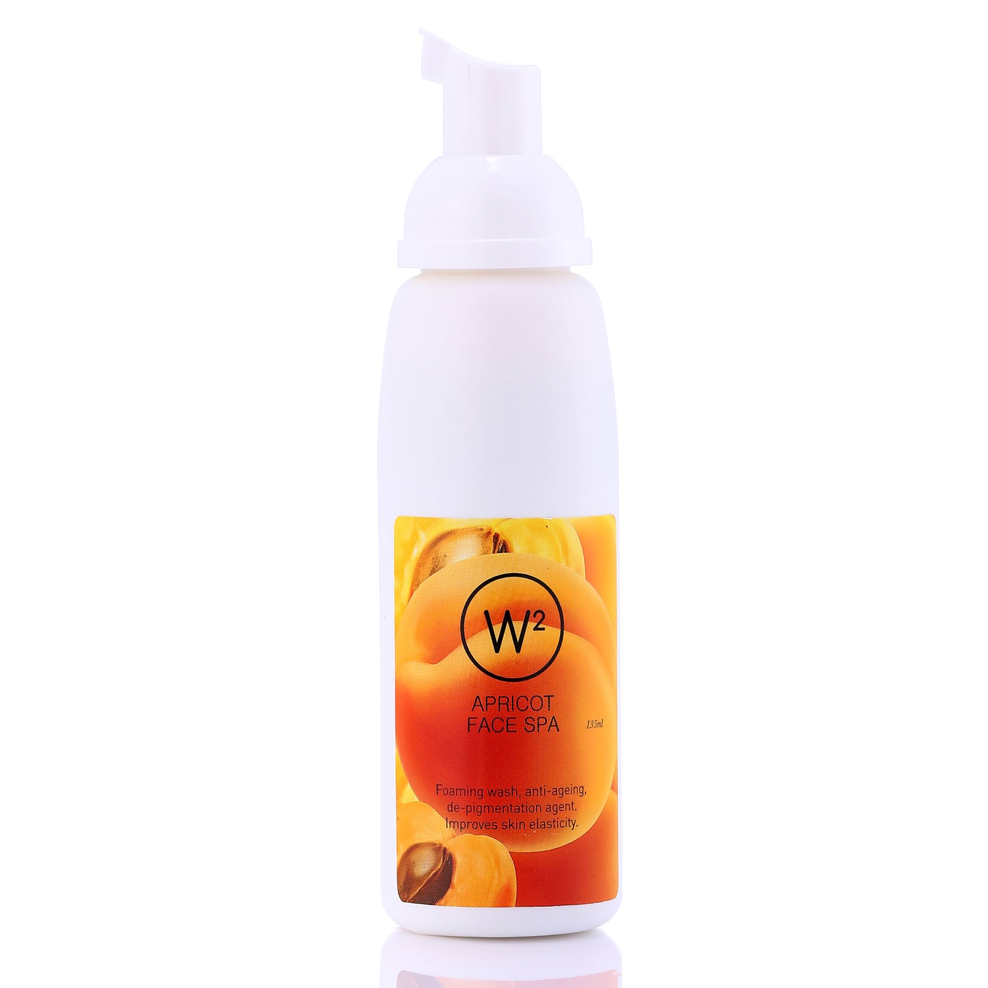 W2 Why Wait Apricot Foaming Face Wash - Anti-Aging Cleanser with Apricot, Wheatgerm, Mushroom & Tea Tree Oil (135ml) | Gentle Exfoliating Facial Cleanser for Glowing Skin - Perfect for Daily Skincare Routine & Spa Treatments