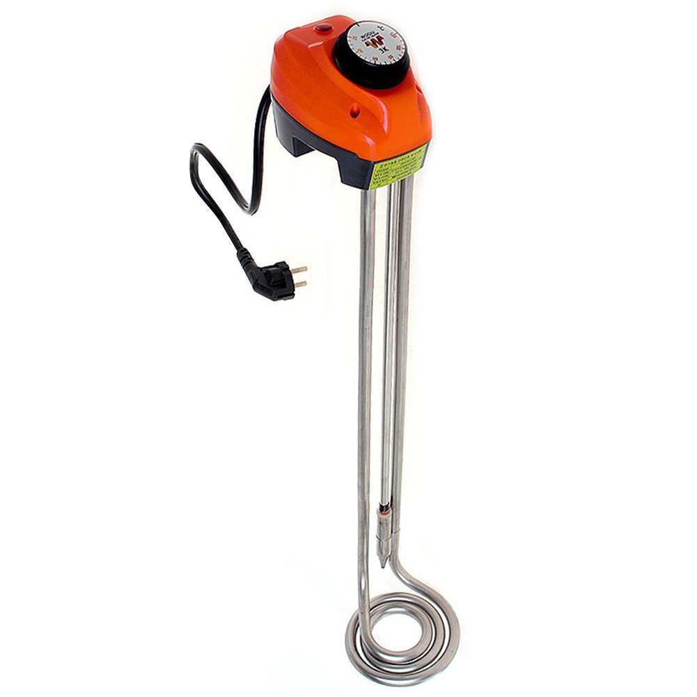 Wooju 3000W Portable Immersion Water Heater with Auto Temperature Control & Freeze Protection - 220V, 120°C/248°F - Ideal for Buckets, Tanks & Outdoor Use in Camping, Farming & Emergency Heating