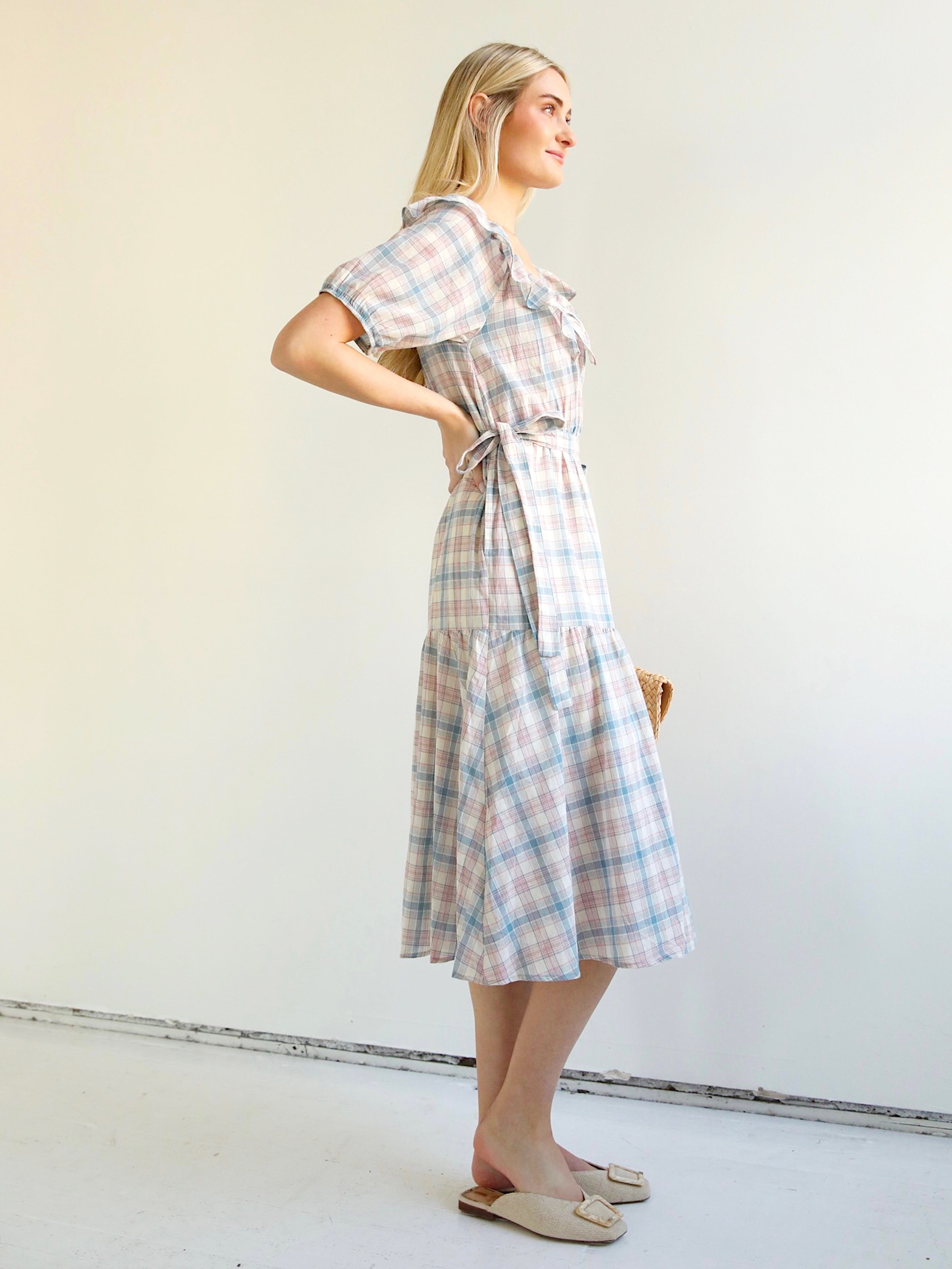 Anna May Midi Dress - Elegant Floral Print Summer Dress for Women | Perfect for Beach Vacations, Date Nights & Garden Parties