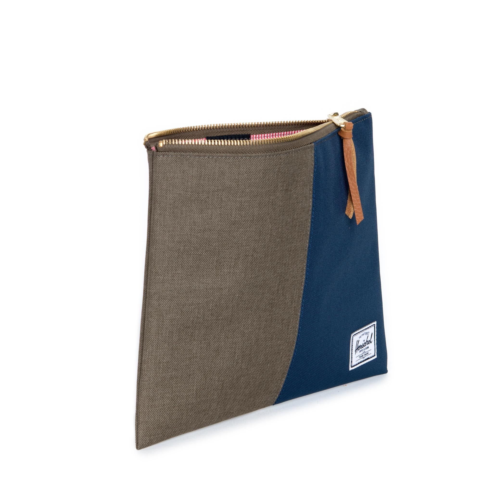Herschel Large Network Pouch - Beech/Navy Crossbody Bag for Travel, Gym & Everyday Essentials | Water-Resistant & Durable Design