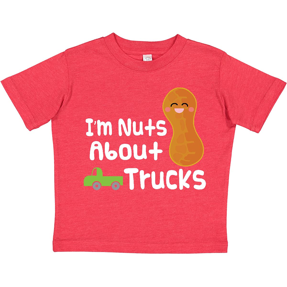 Inktastic Nuts About Trucks Boys Toddler T-Shirt - Cute Graphic Tee for Toddler Boys, Truck Lovers - Perfect for Playdates, Daycare & Outdoor Adventures