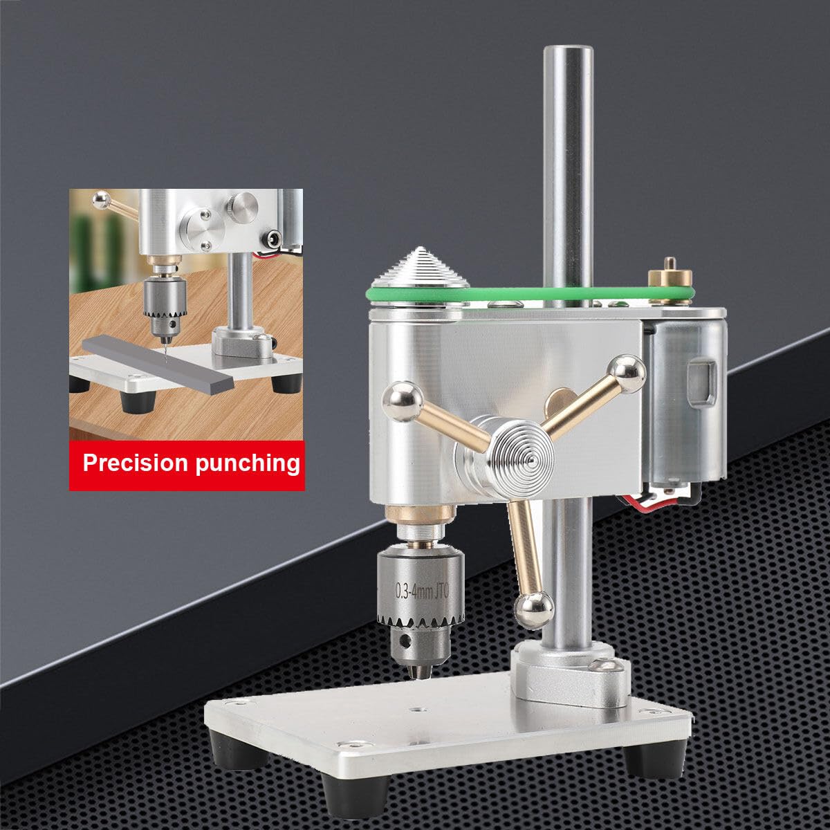 Mini Drill Press - Precision Variable Speed Benchtop Drill Press Machine | Electric Portable Bench Drill with JT0 Chuck & 360° Rotation | Perfect for Metal, Wood, Jewelry Making & DIY Crafts | Home Workshop & Professional Use