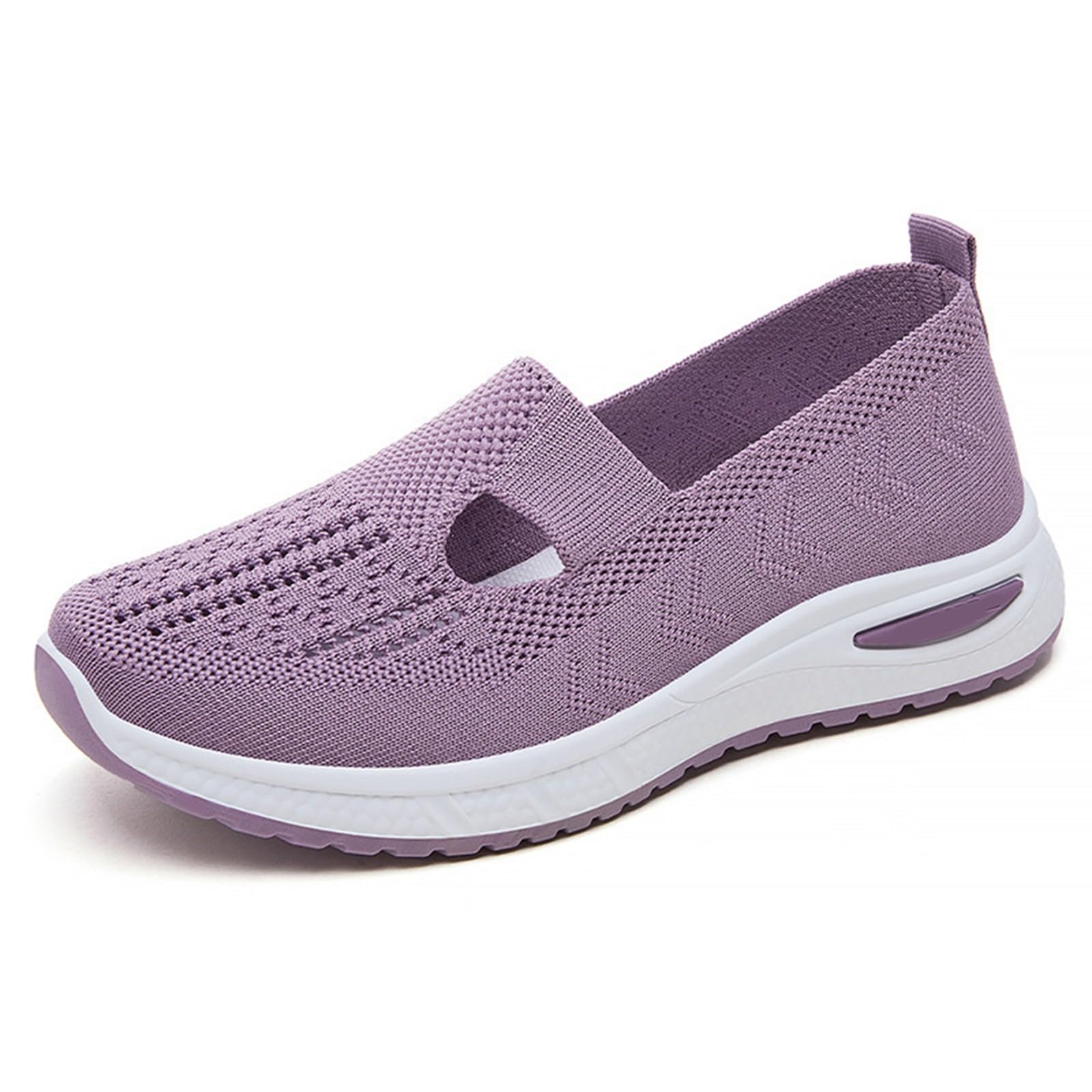 **2025 New Women's Orthopedic Sneakers – Wide Width Woven Slip-On Tennis Shoes in Brown & White | Casual Loafers for Walking, Work & Everyday Comfort**