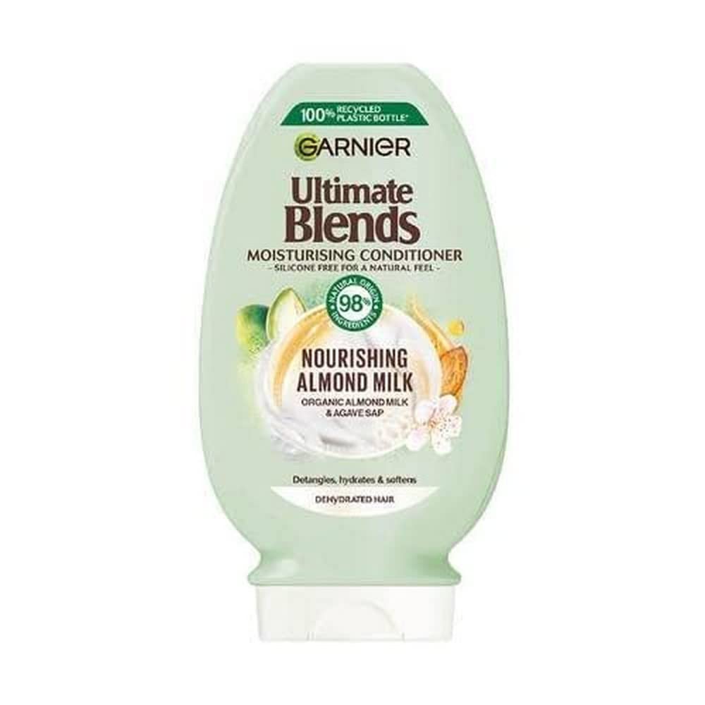 Garnier Ultimate Blends Nourishing Almond Milk Conditioner 400ml - Hydrating & Repairing Hair Care for Dry & Damaged Hair - Perfect for Daily Use & Salon-Quality Results at Home