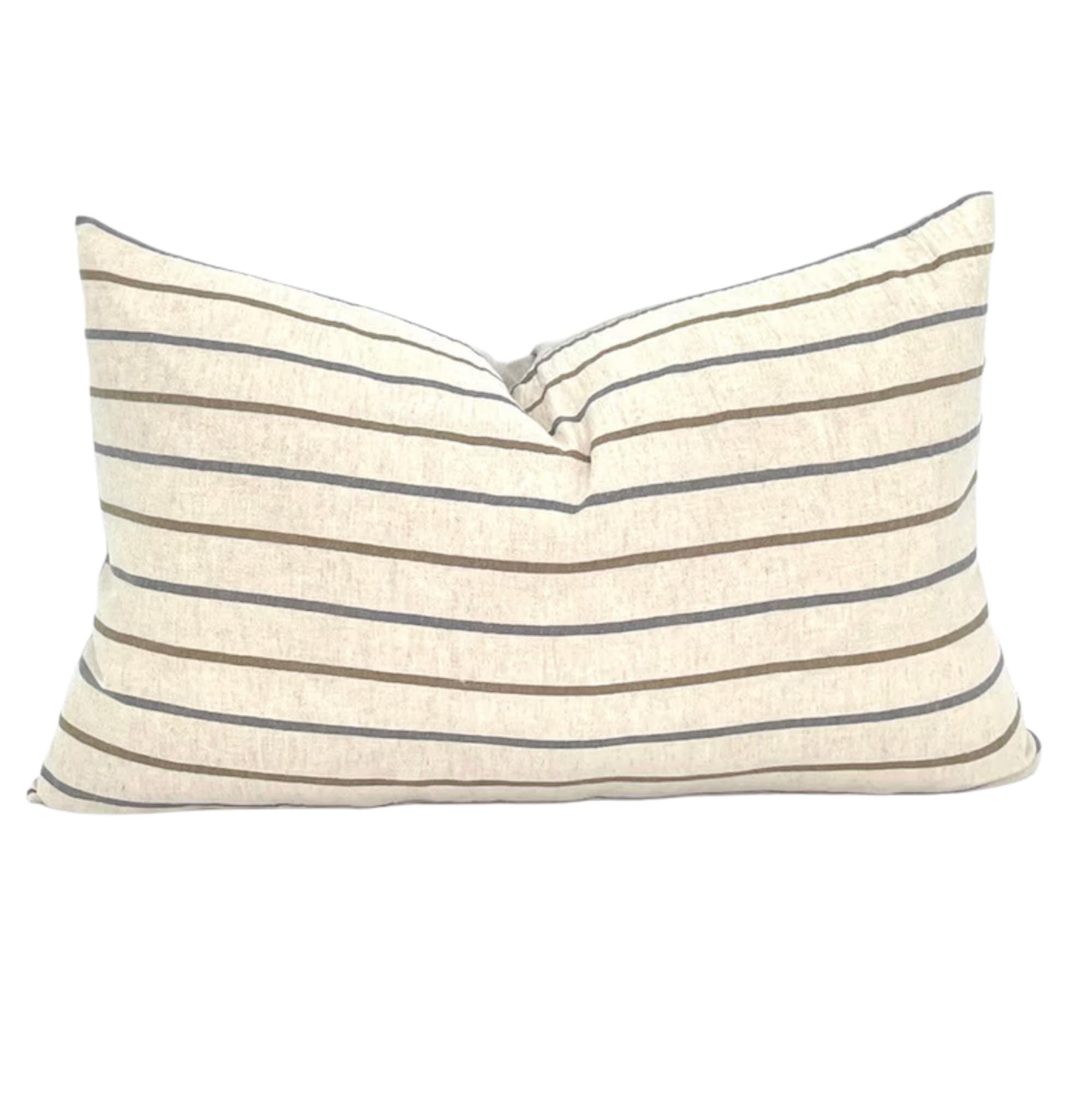 Chiangmai Brown and Gray Striped Cotton Throw Blanket - Soft Cozy Couch Cover for Living Room, Bedroom & Outdoor Use