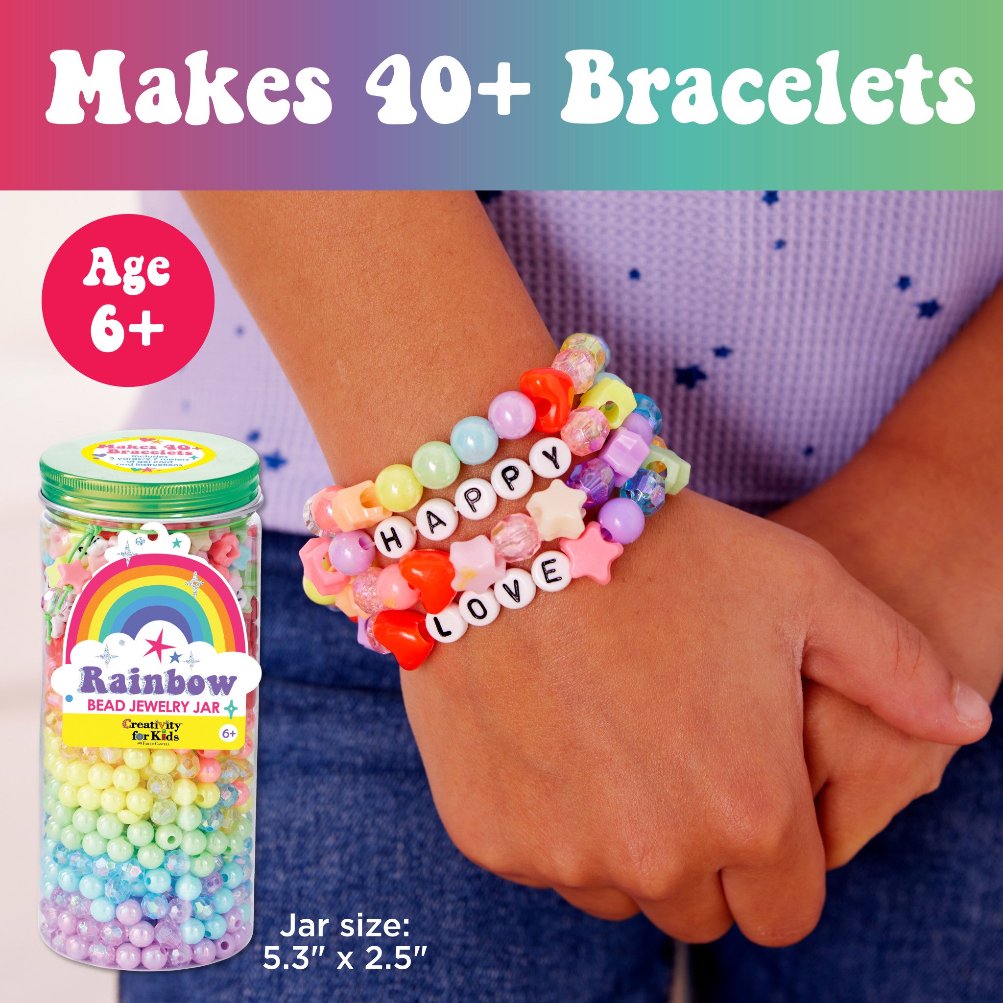 Rainbow Bead Jewelry Jar #6478000 - DIY Craft Beads for Bracelets, Necklaces & Home Decor