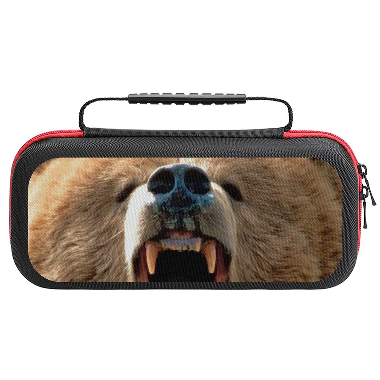 FunnyStar Roaring Grizzly Bear Protective Carrying Case for Nintendo Switch - Durable Storage Handbag for Travel & Gaming On-The-Go