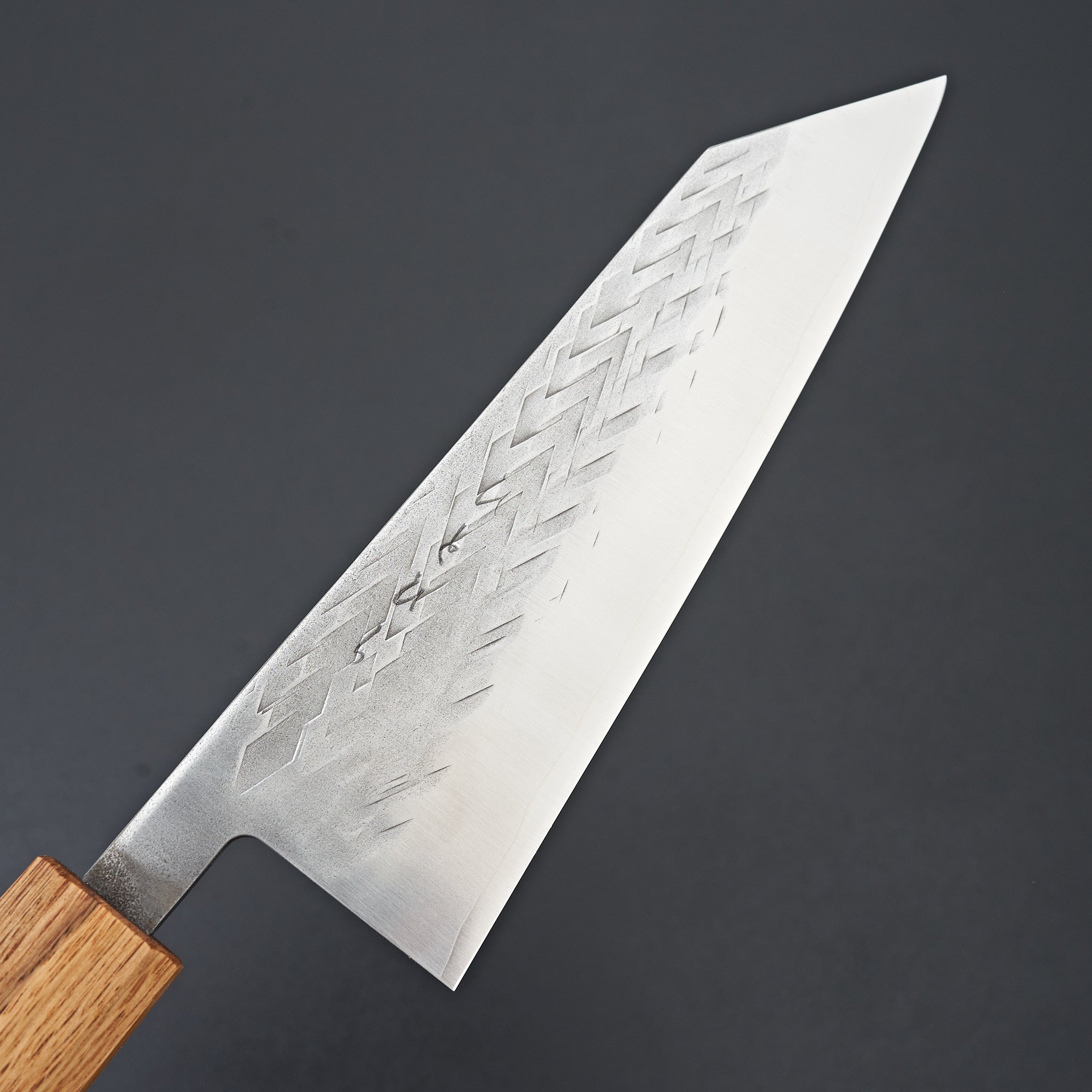 Hitohira TD SLD Tsuchime Bunka 170mm Japanese Chef Knife with Lacquered Oak Handle - Premium Kitchen Knife for Slicing, Dicing, and Precision Cutting