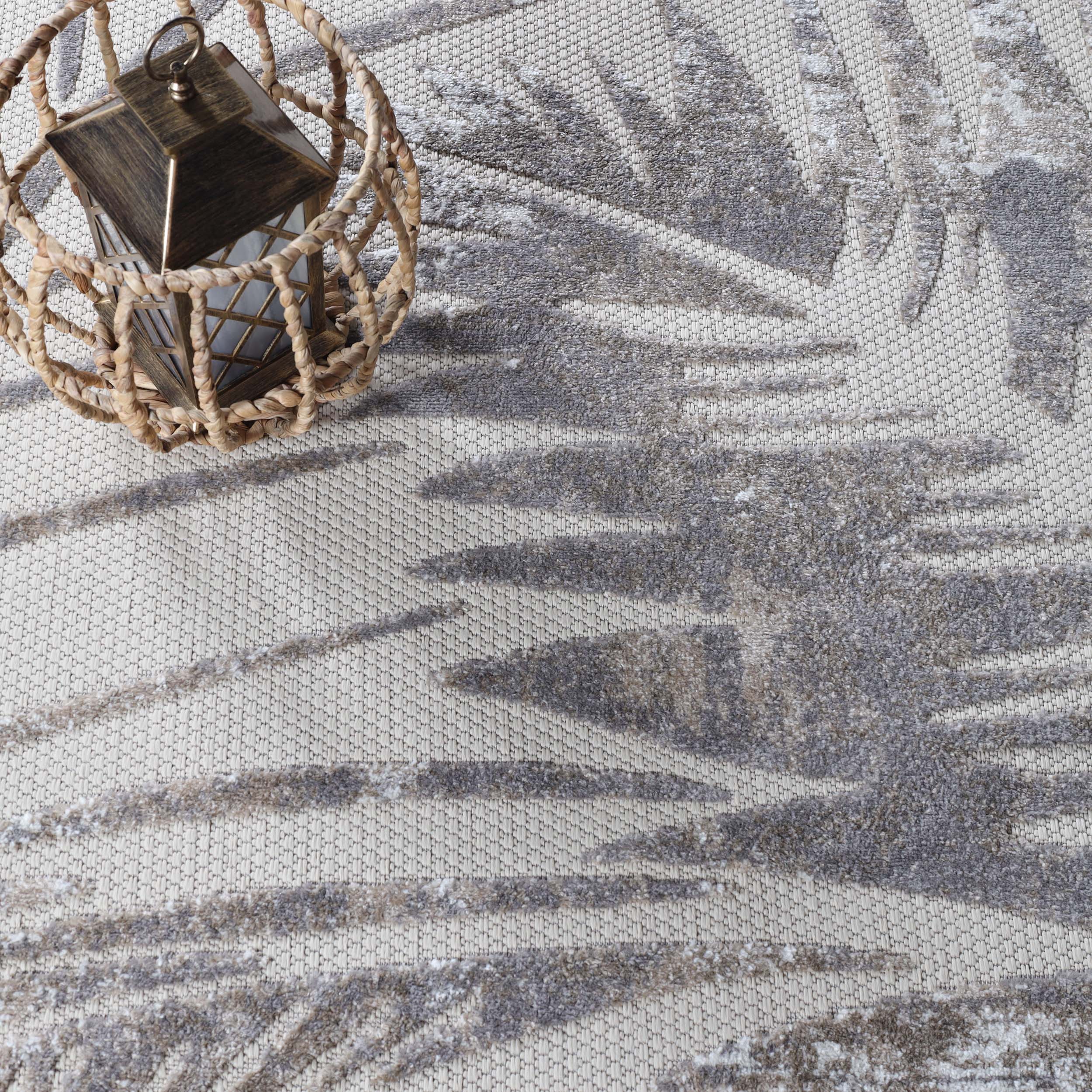 **Siesta Botanical Leaves Modern Indoor/Outdoor Area Rug or Runner Rug – Boho Chic Home Decor for Living Room, Bedroom, Patio & Entryway**