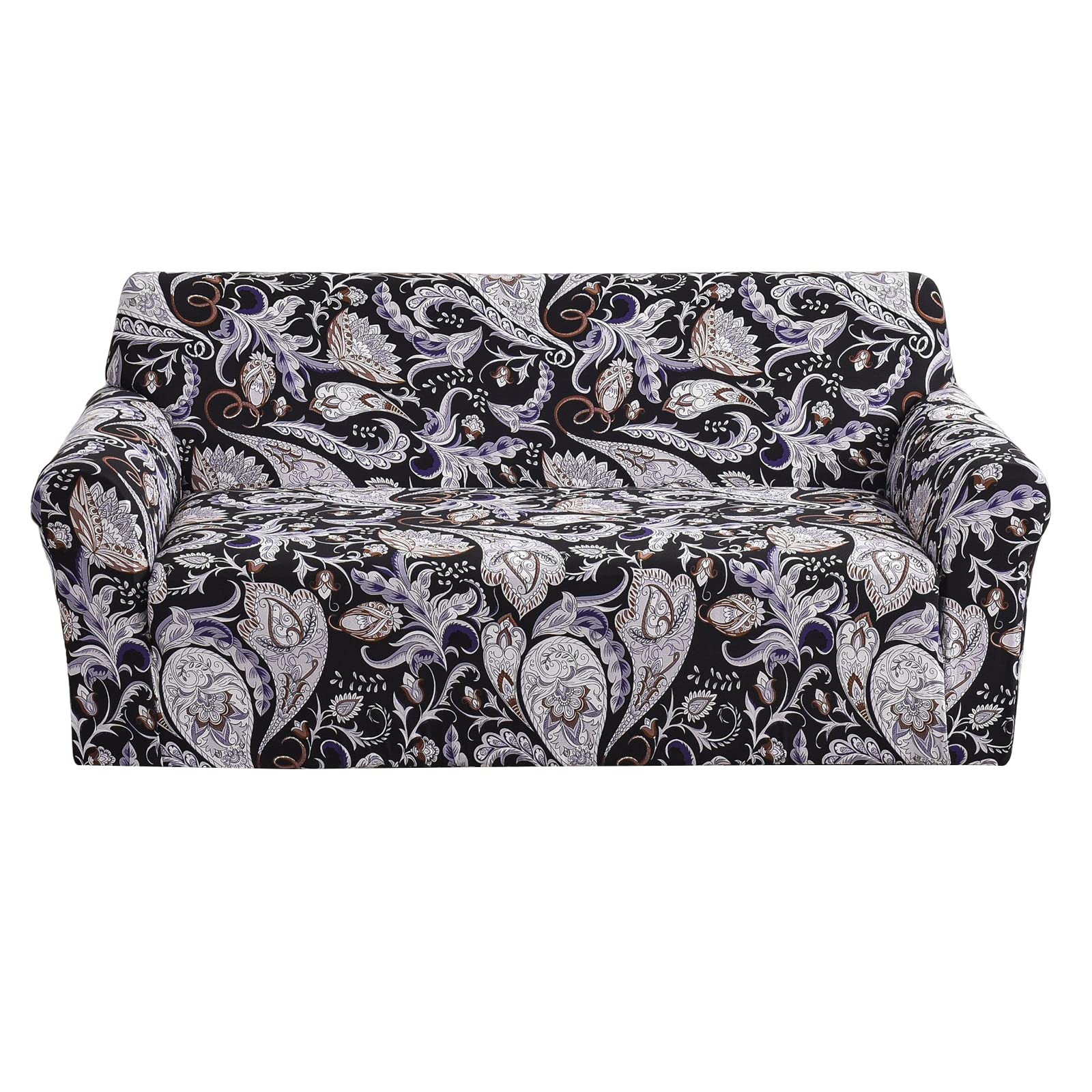 Stretch Spandex Non-Slip Sofa Cover - Washable Furniture Protector with Elastic Bottom & Free Pillowcase (Size S, 05) - Perfect for Living Room, Apartment, and Pet-Friendly Homes