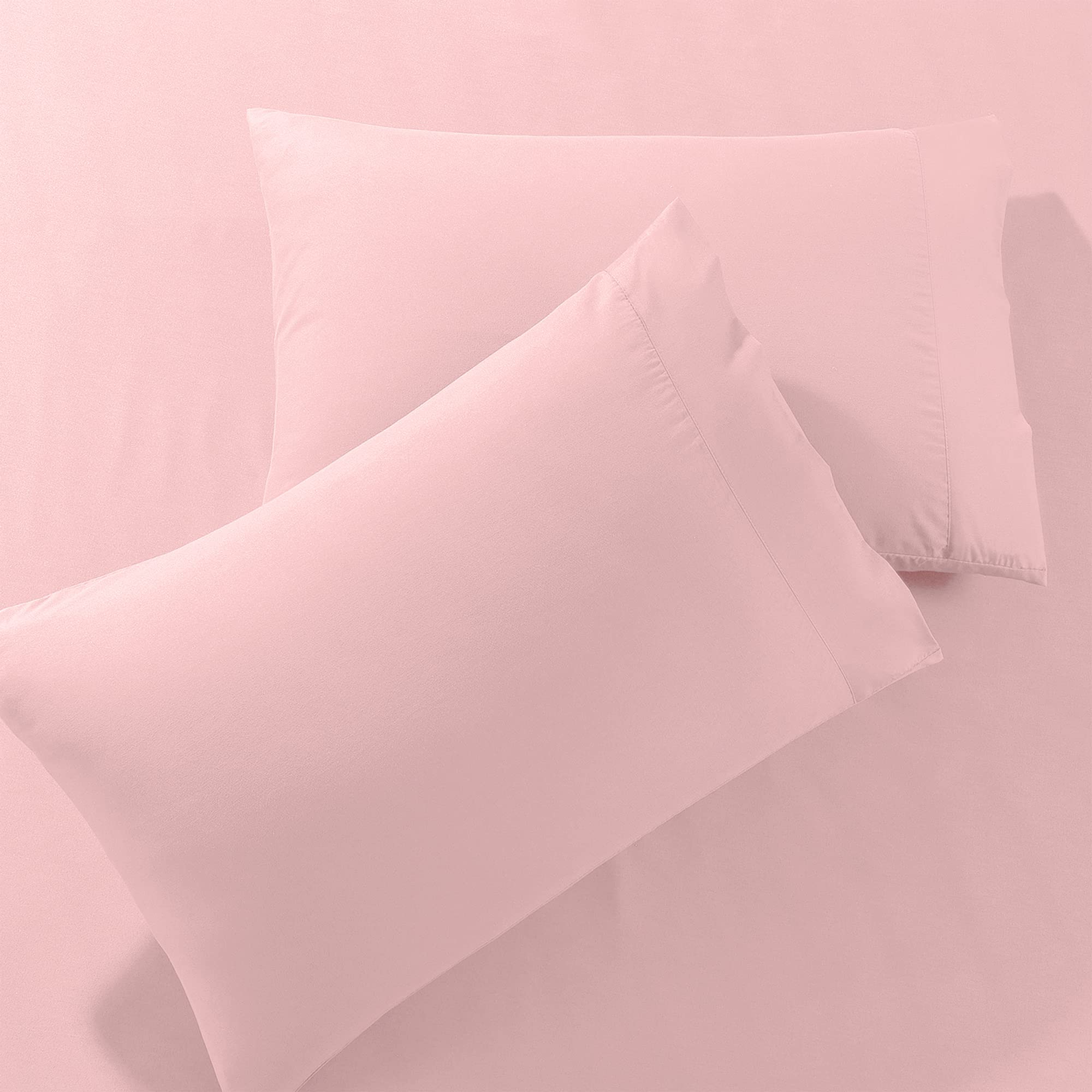 Luxury 1800 Brushed Microfiber Queen Duvet Cover Set - 3 Piece Soft & Breathable Comforter Cover with Zipper Closure & 2 Pillow Shams - Hotel Quality Bedding in Baby Pink - Perfect for Master Bedroom, Guest Room & Cozy Home Decor