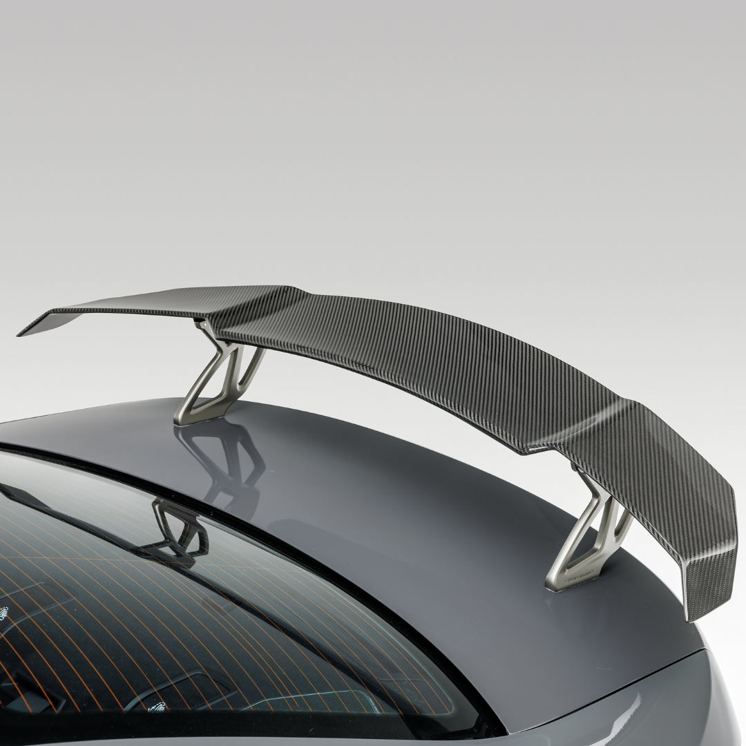 BMW G8X M3 M4 Carbon Fiber Rear Wing Spoiler - High Performance V-Style Design with Aluminum Uprights | Perfect for Track Racing & Street Performance Upgrades