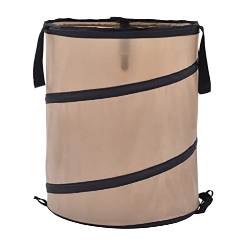 **Acouto 2-Pack 37.8L Collapsible Leaf Trash Can - Reinforced Steel Spring & Oxford Cloth - Portable Garden, Camping, Yard Waste & Recycling Bin**    *(Use for outdoor cleanup, camping trips, yard waste collection, and eco-friendly recycling!)*