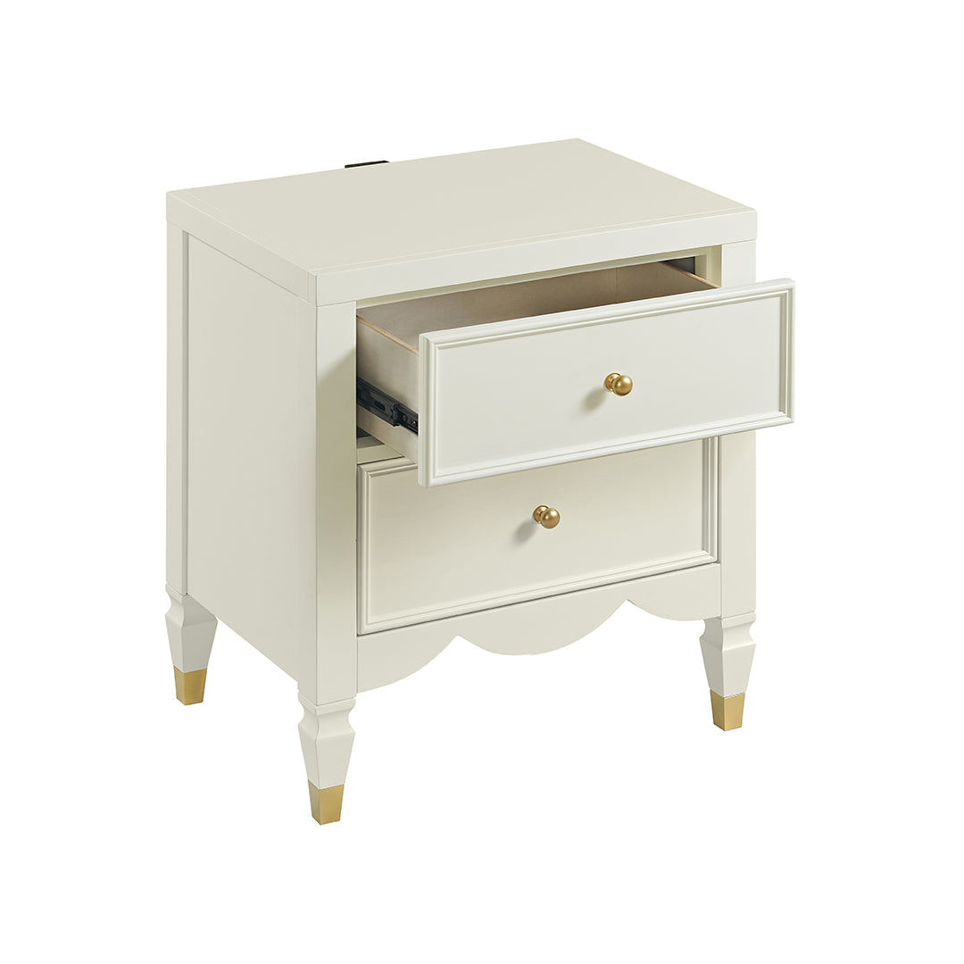Olivia Nightstand - Modern Bedside Table with Drawer, Wooden Night Stand for Bedroom, Living Room, and Office - Perfect for Storage and Decor
