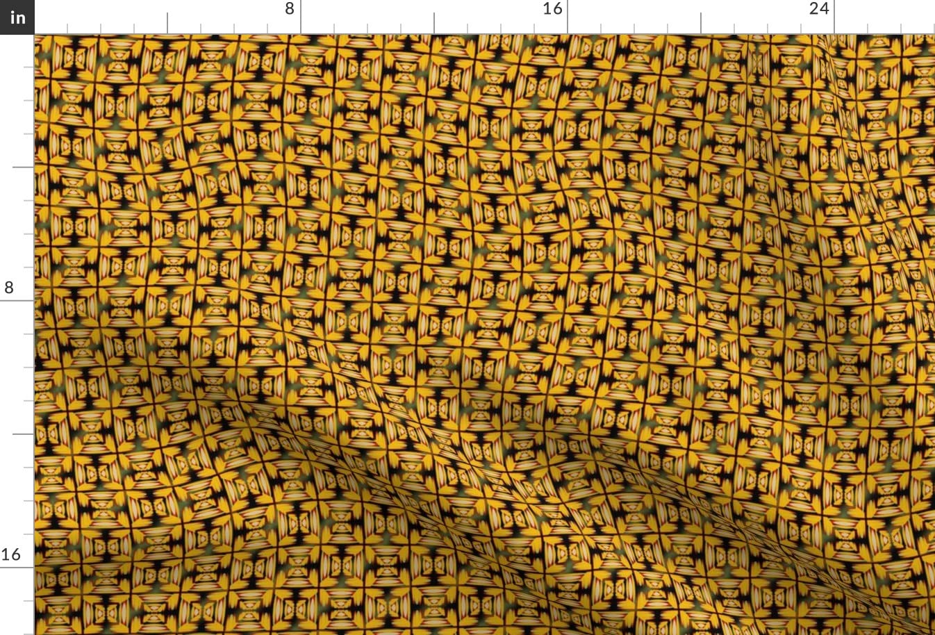 African Tribal Abstract Geometric Yellow Printed Minky Fabric Fat Quarter - Soft Plush Material for Sewing Baby Blankets, Quilt Backing & DIY Plush Toys - Perfect for Nursery Decor, Craft Projects & Home Textiles