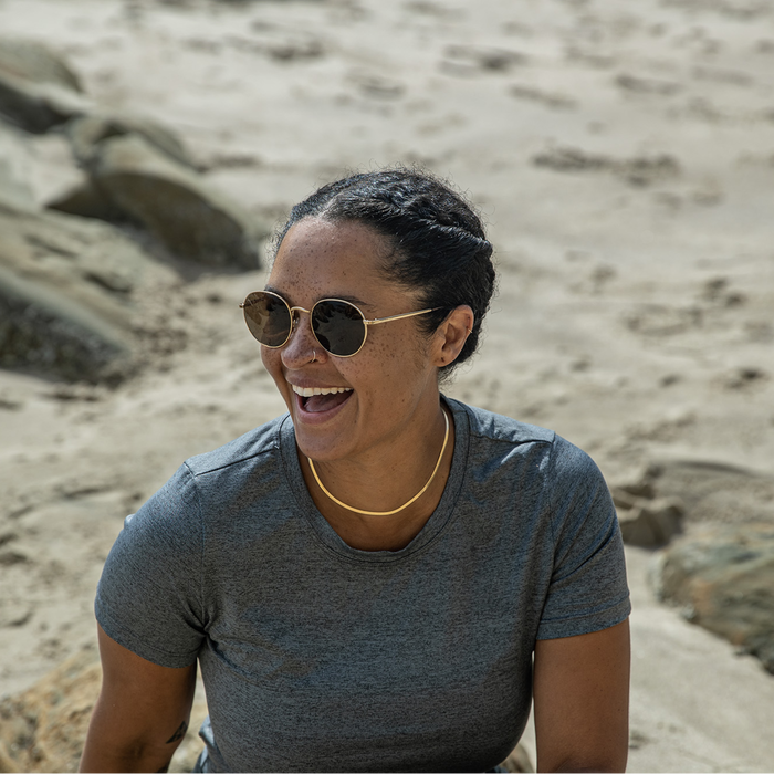Bridge City Gold & Polarized Brown Lens Sunglasses - UV Protection, Stylish & Comfortable for Outdoor Activities, Driving, and Travel