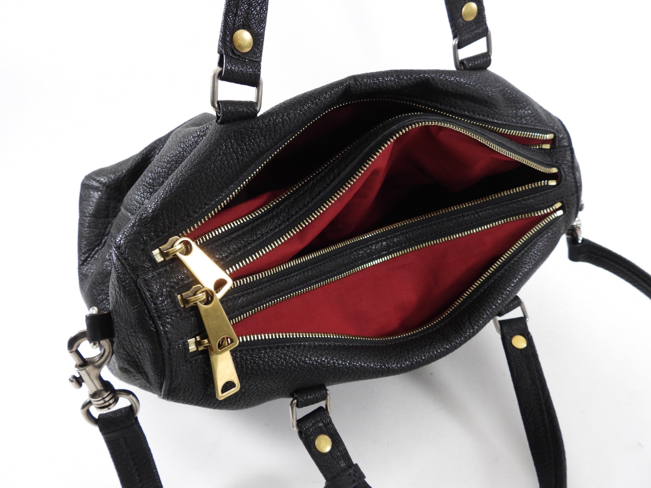 Celine Black Leather Two-Way Handbag for Women - Stylish Crossbody & Shoulder Bag for Work, Travel & Everyday Use