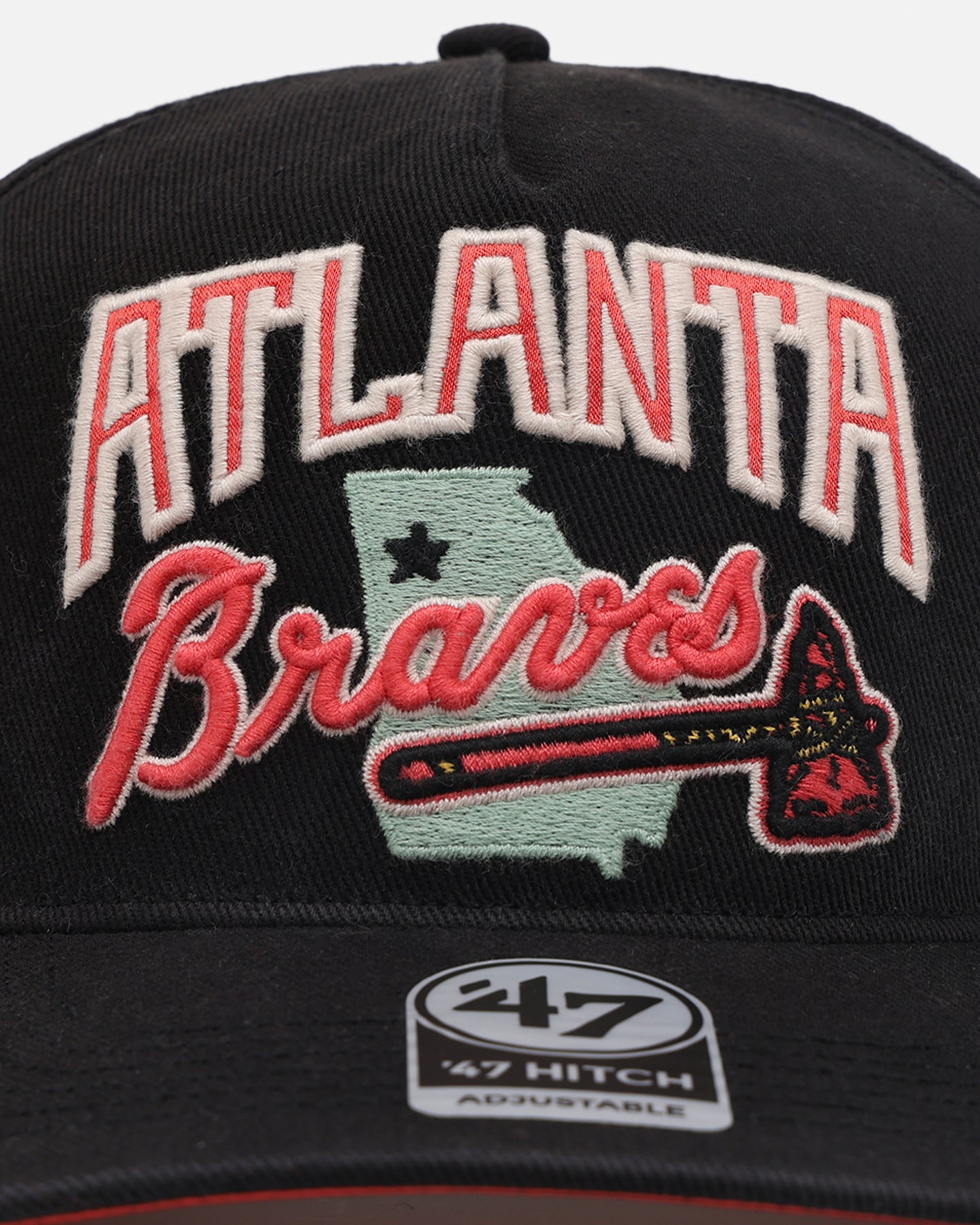 47 Brand Atlanta Braves 'MLB Trophy Case' Snapback Hat - Adjustable Black Baseball Cap for Men & Women - Perfect for Games, Tailgating & Casual Wear