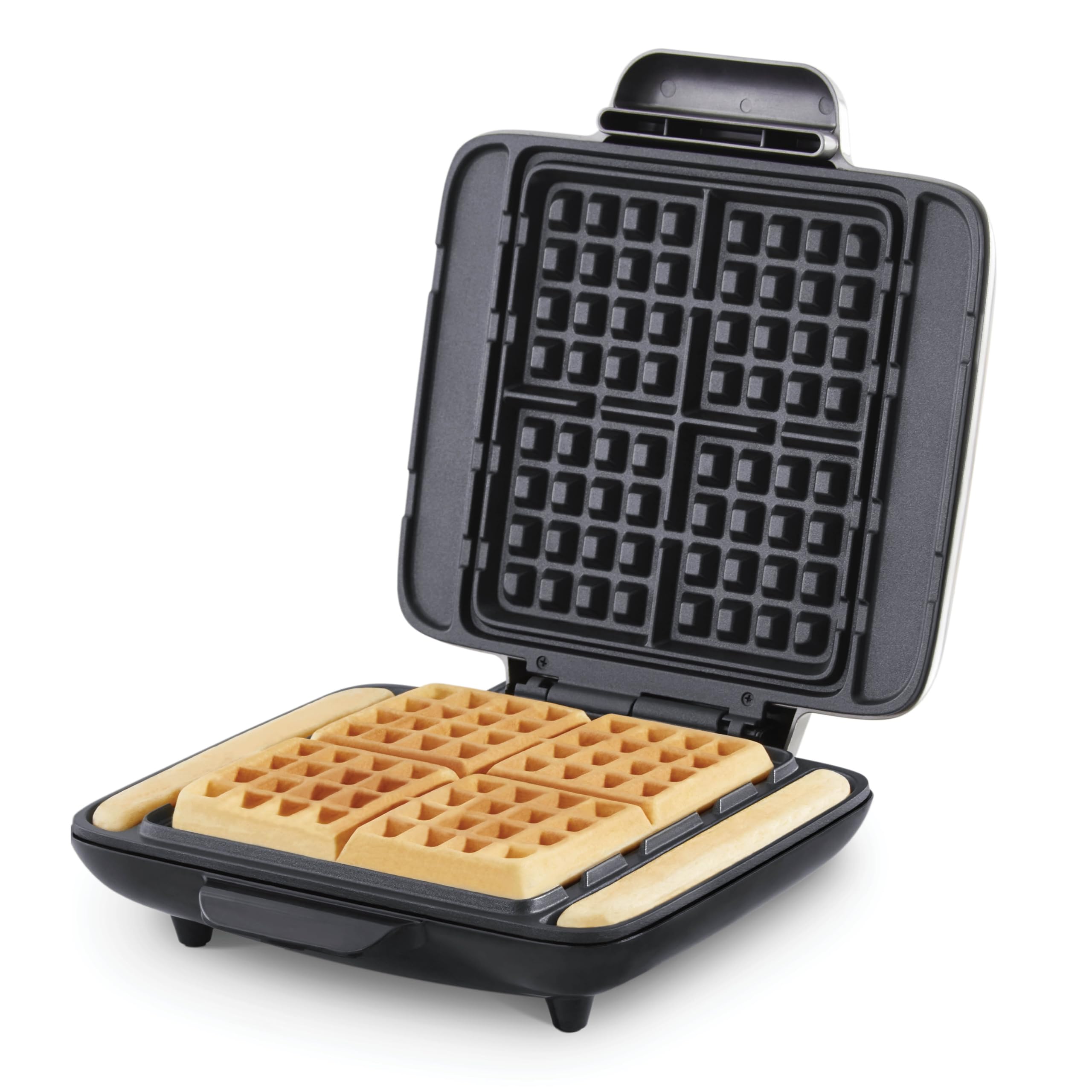 **DASH No-Drip Waffle Maker - 4 Nonstick Waffle Iron with Quick Heat-Up, Perfect for Kids & Families - Easy to Use & Clean - Ideal for Breakfast, Brunch & Family Gatherings**