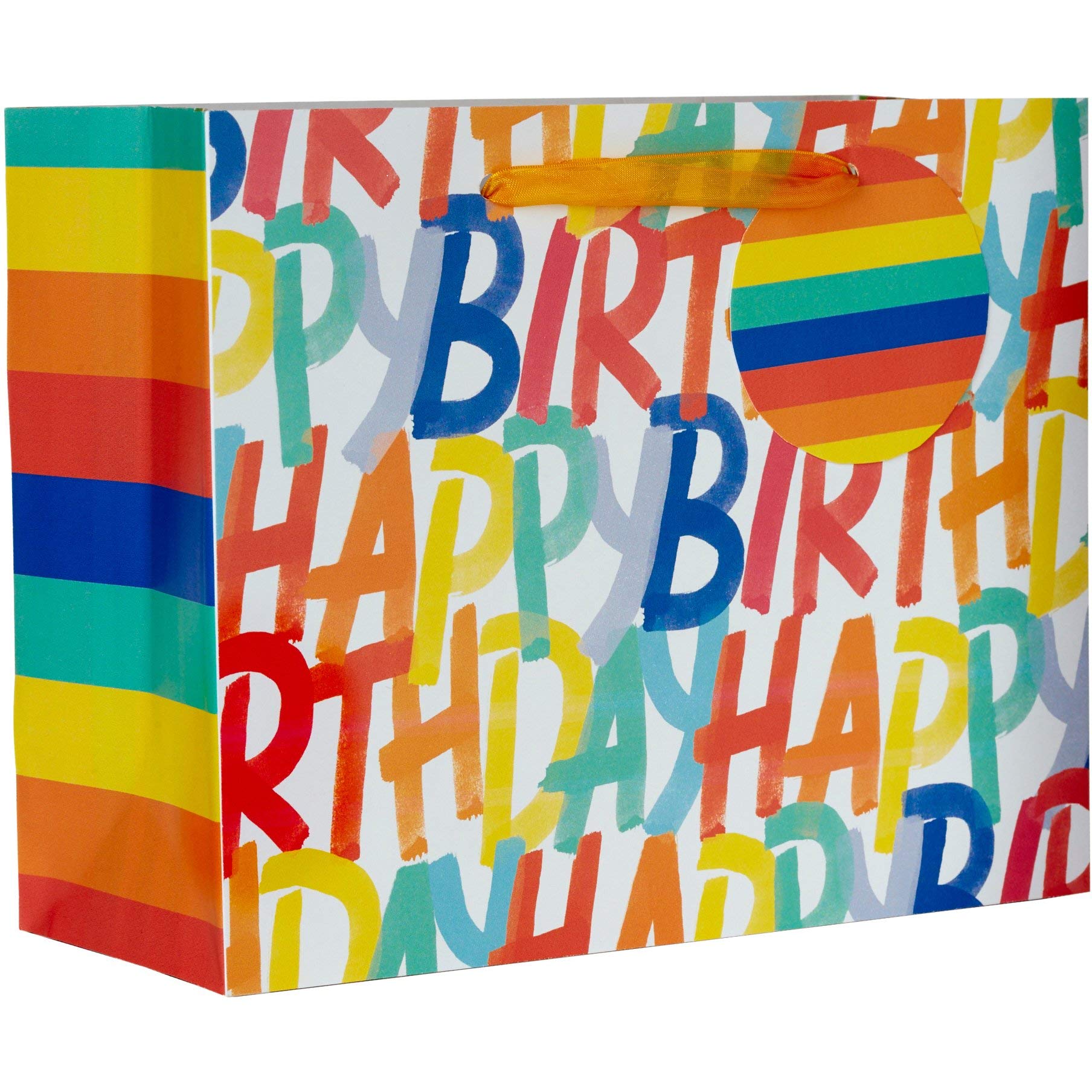 JILLSON & ROBERTS Medium Gift Bags - 120 Pcs Rainbow Birthday Party Favor Bags for Birthdays, Baby Showers & Special Occasions