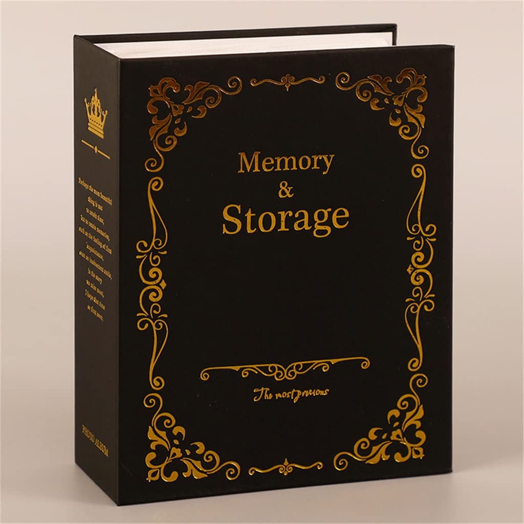 100-Pocket 6-Inch Vintage Photo Album - Scrapbook Picture Storage Case with Frame - Perfect for Family Photos, Wedding Memories & DIY Scrapbooking (One Size, Color A)