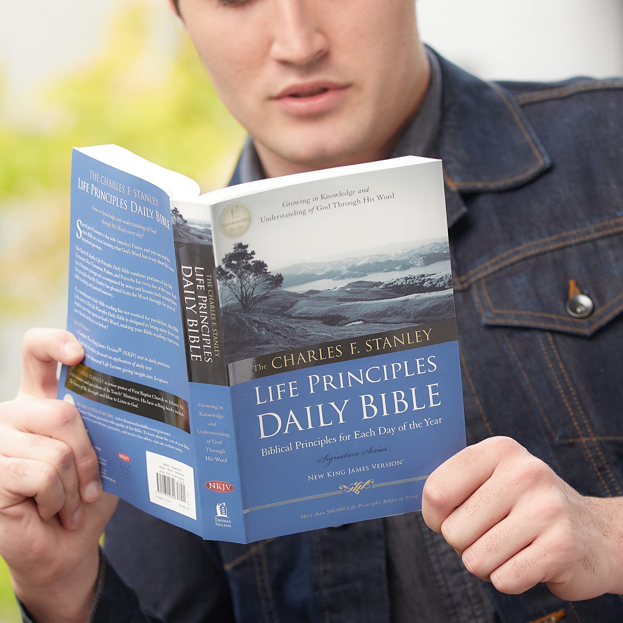 NKJV Charles F. Stanley Life Principles Daily Bible - Paperback Holy Bible, New King James Version - Perfect for Daily Devotions & Bible Study