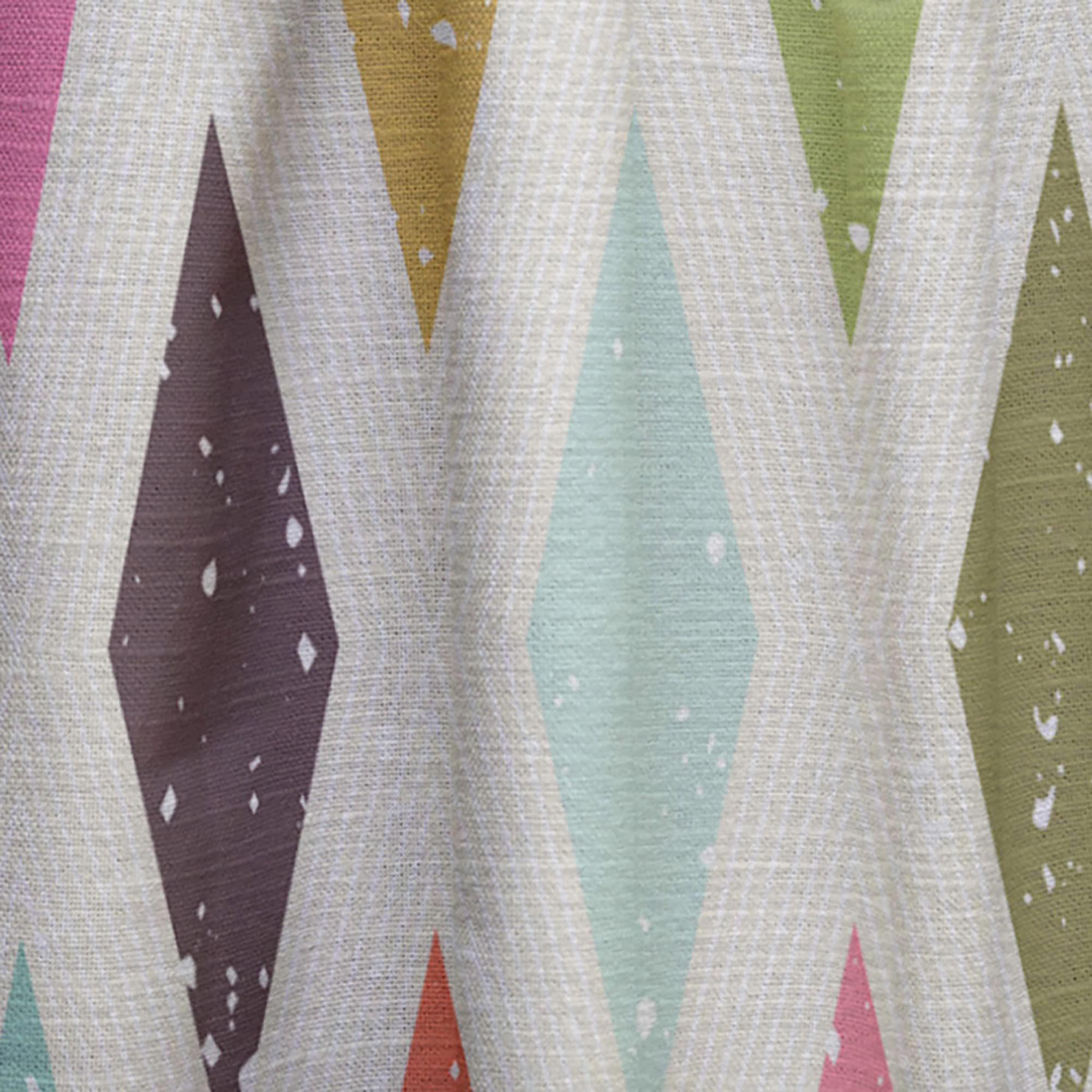 DesignQ Diamond Retro III Thermal Insulated Curtains - Single Panel 52x108 - Blackout Drapes for Bedroom & Living Room - Perfect for Energy Efficiency & Light Control