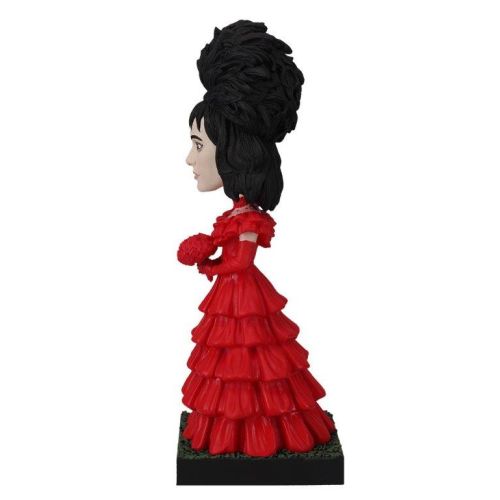 Beetlejuice Lydia Red Wedding Dress Bobblehead Figure - Collectible Movie Character Doll for Halloween, Cosplay, and Home Decor