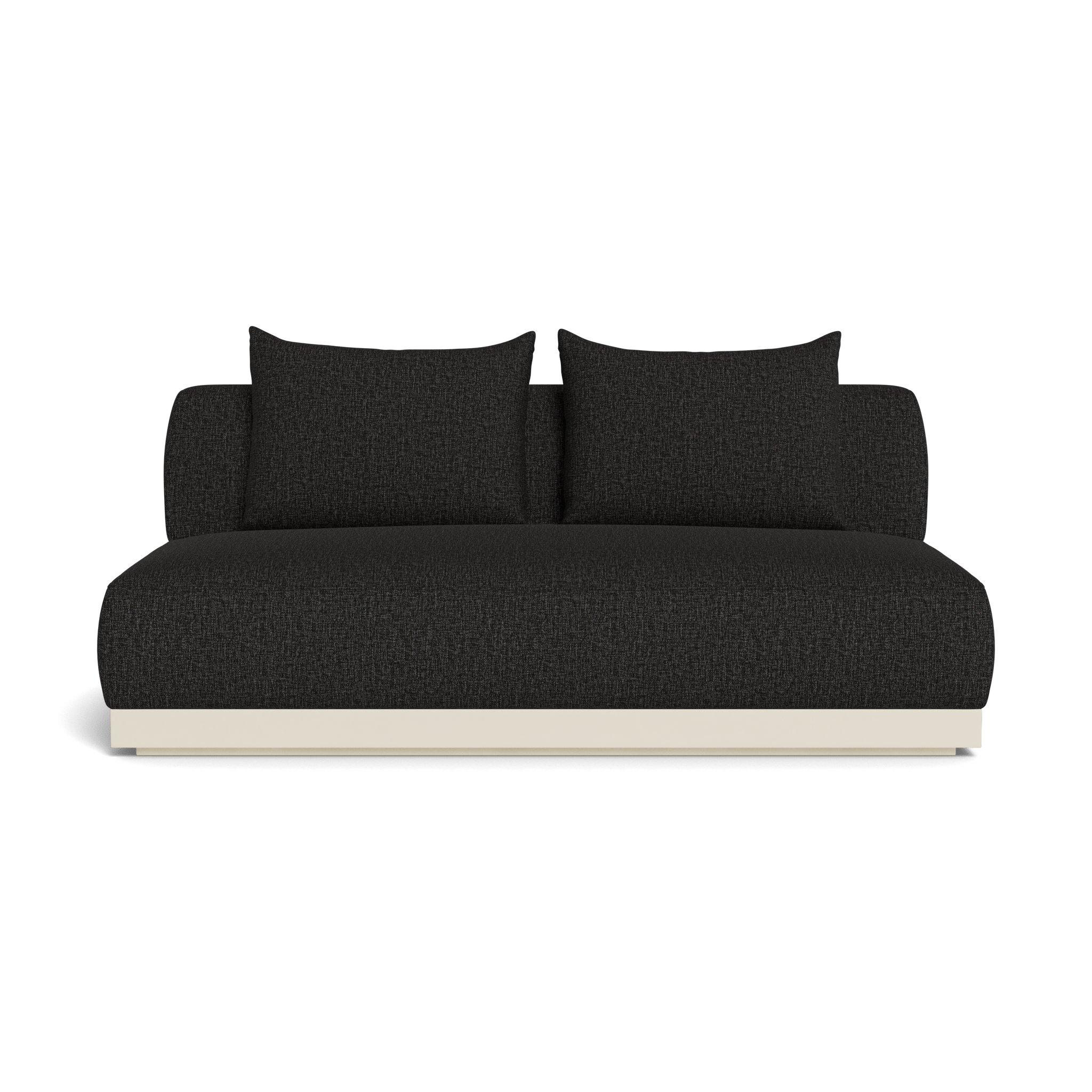 Amalfi 2-Seat Armless Sofa - Modern Loveseat for Small Spaces, Living Room, Apartment & Office - Comfortable Compact Couch for Relaxing & Entertaining