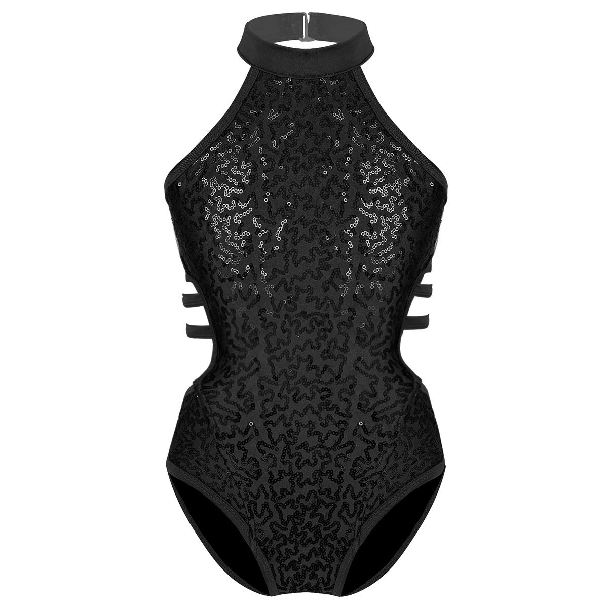 Sparkly Girls Ballet Leotard with Sequins & Strappy Back - Dance Gymnastics Bodysuit for Ballerina Training & Performance (Ideal for Recitals, Competitions & Dance Classes)