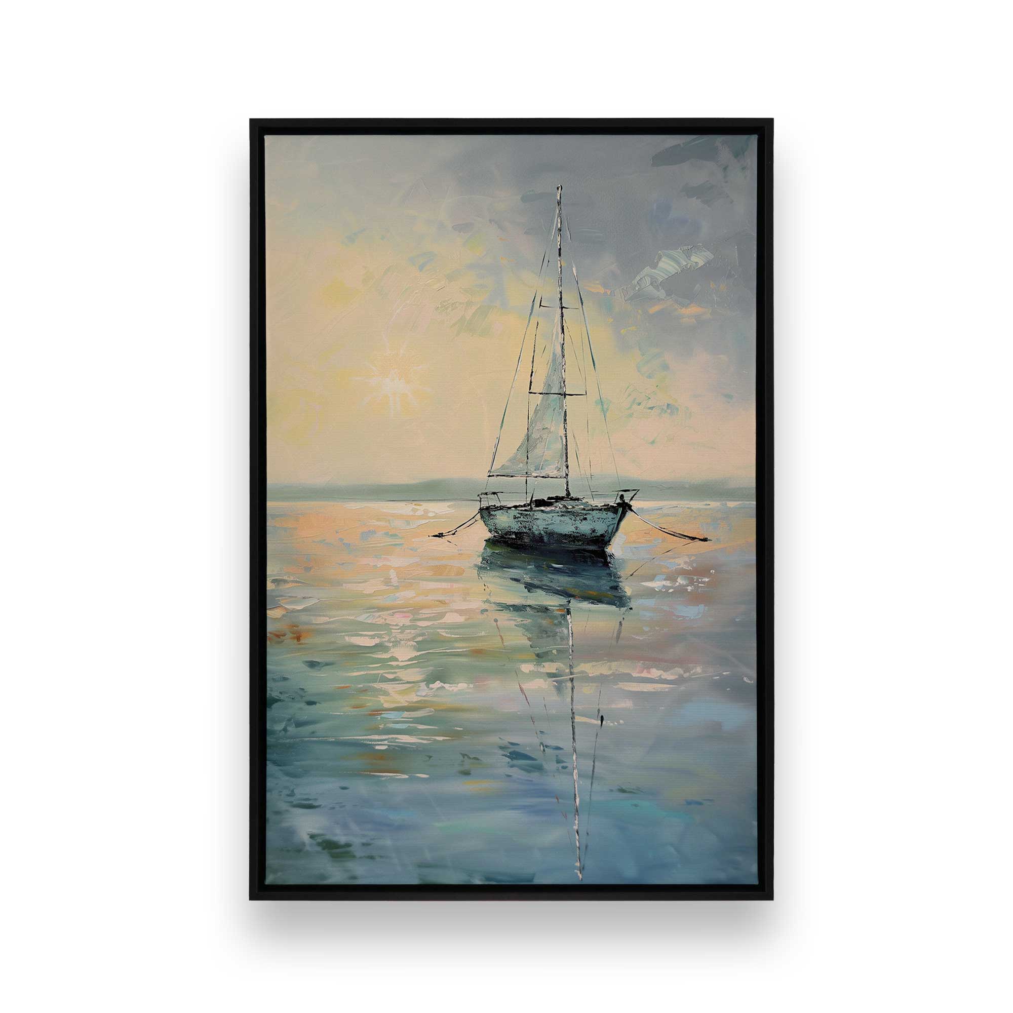 Harbor Glow v1 Canvas Wall Art Print - Coastal Lighthouse Painting for Living Room, Bedroom & Office Decor