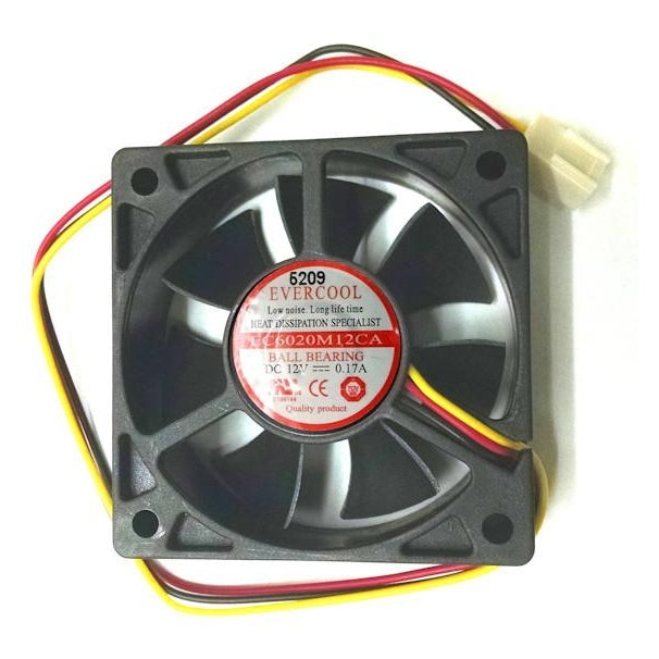 Evercool 60x60x20mm 12V Medium Speed Cooling Fan EC6020M12CA - Perfect for PC Cooling, Electronics Enclosures & DIY Projects