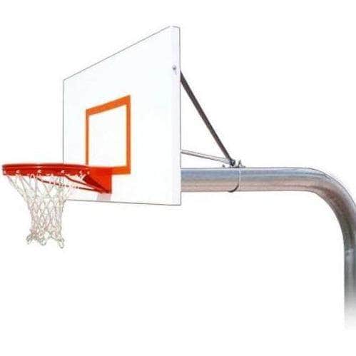 First Team Brute Outdoor Basketball Hoop - Fixed Height Adjustable Backboard for Driveway, Park & Backyard Basketball Practice