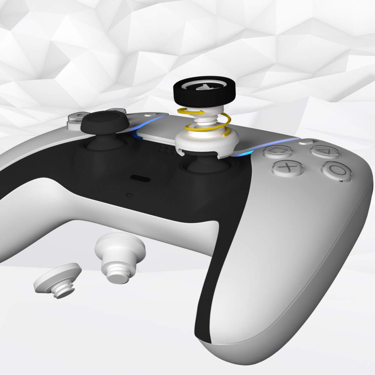 GAIMX RAISX CORE PS5 PS4 Stick Control Aim Assist - Aim Optimizer for Playstation 4 & 5 - Thumbstick Extender in Three Different Heights (Red) - Improve FPS Gaming Accuracy for Call of Duty & Fortnite