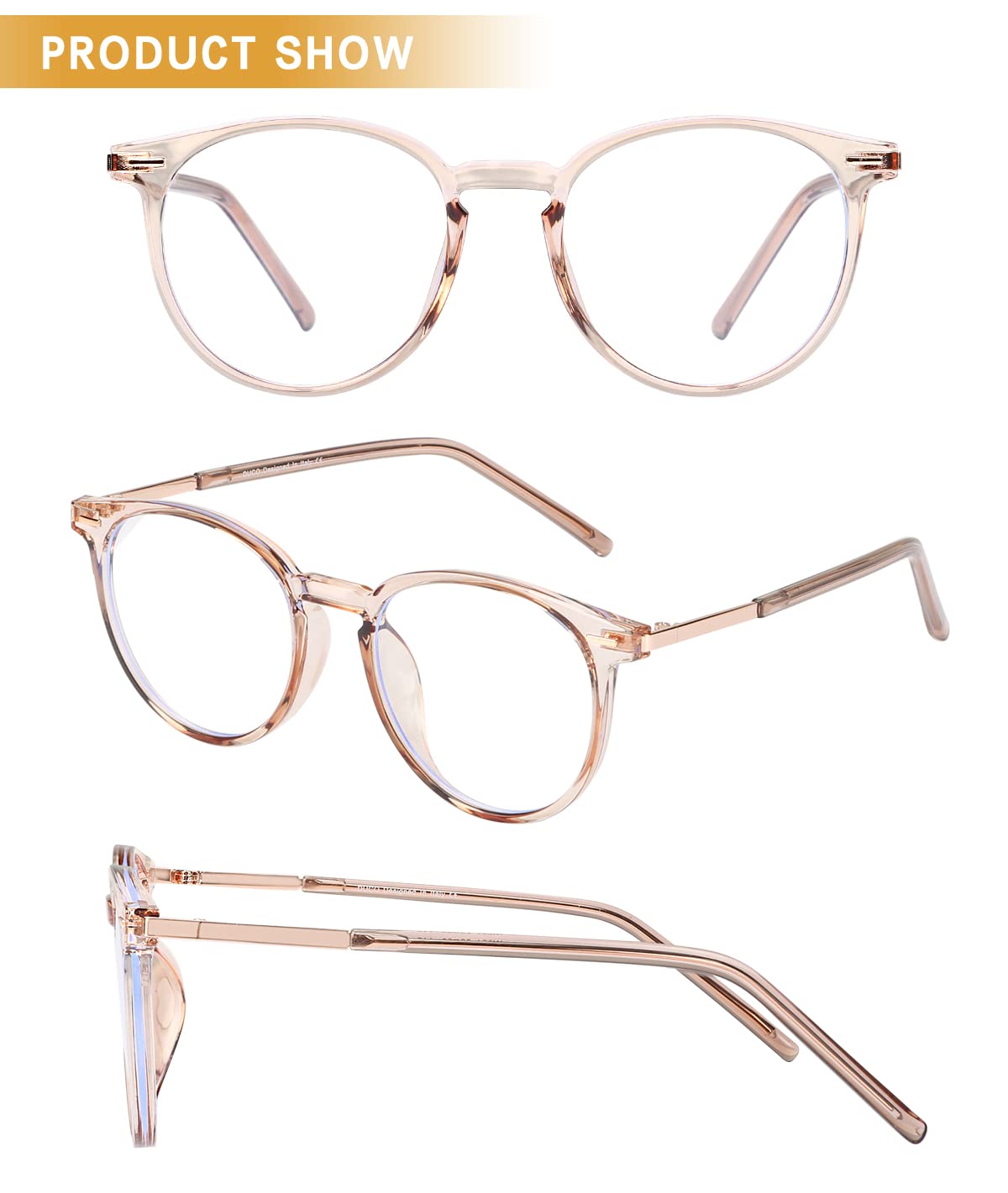 Retro Blue Light Blocking Glasses for Women & Men - Computer & Gaming Use