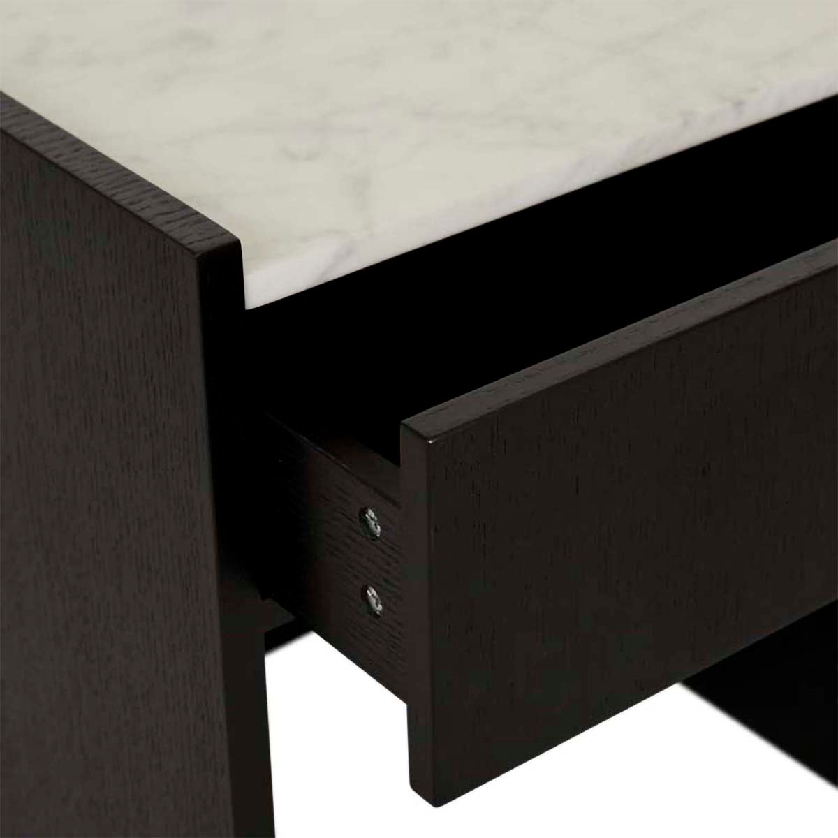 Globe West Elsie Bedside Table - Modern Nightstand with Storage Drawer for Bedroom, Living Room & Office - Stylish Wooden End Table with Shelf