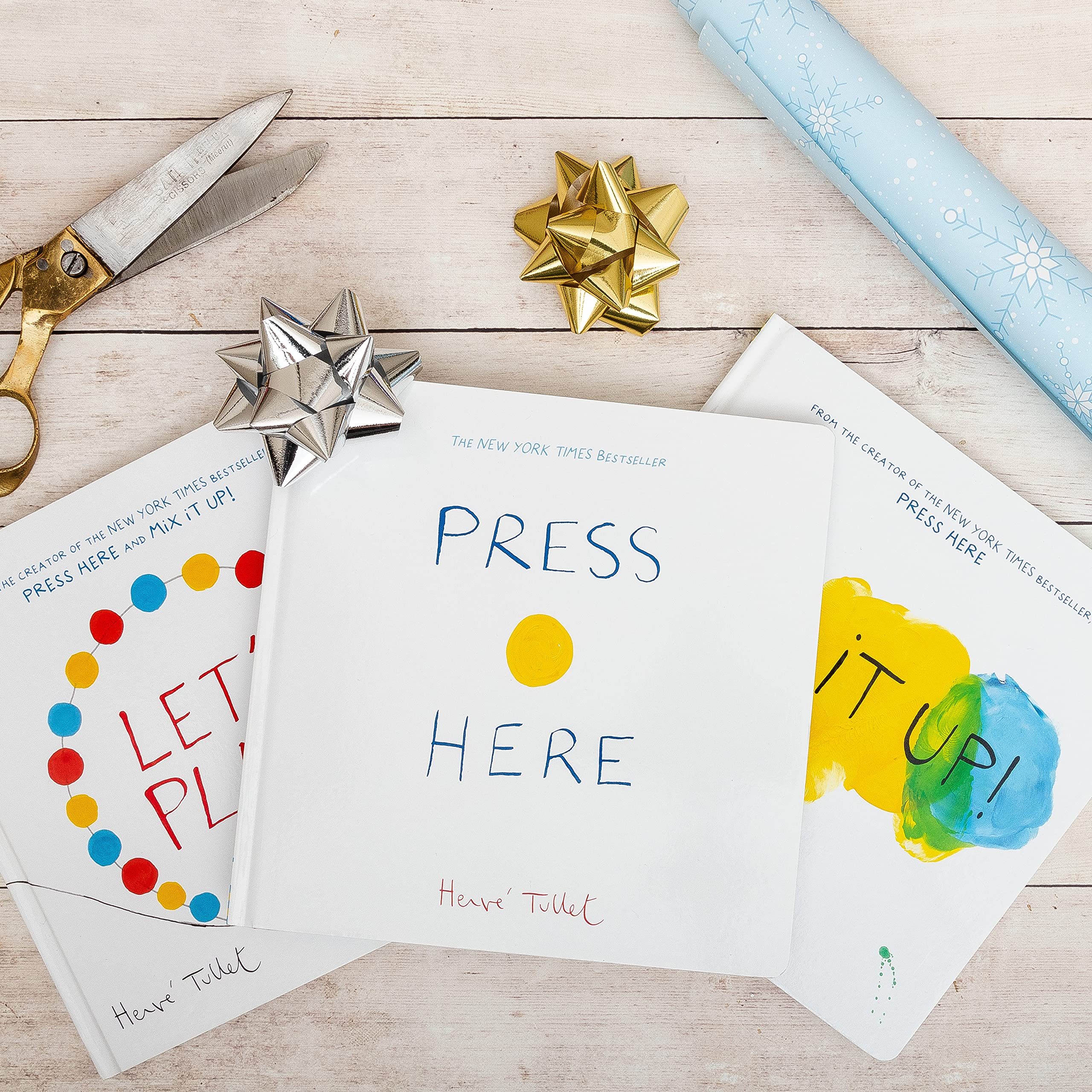 Press Here by Herve Tullet - Interactive Children's Book for Early Learning & Fun Storytime Activities - Perfect for Toddlers, Preschoolers & Classroom Reading
