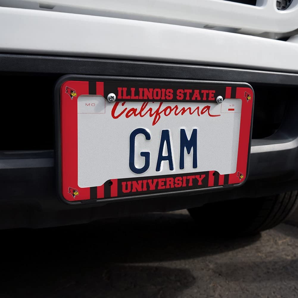 Illinois State University Logo License Plate Frame - Custom College Car Tag Holder for Alumni & Fans - Perfect for Tailgating, Game Days & School Pride