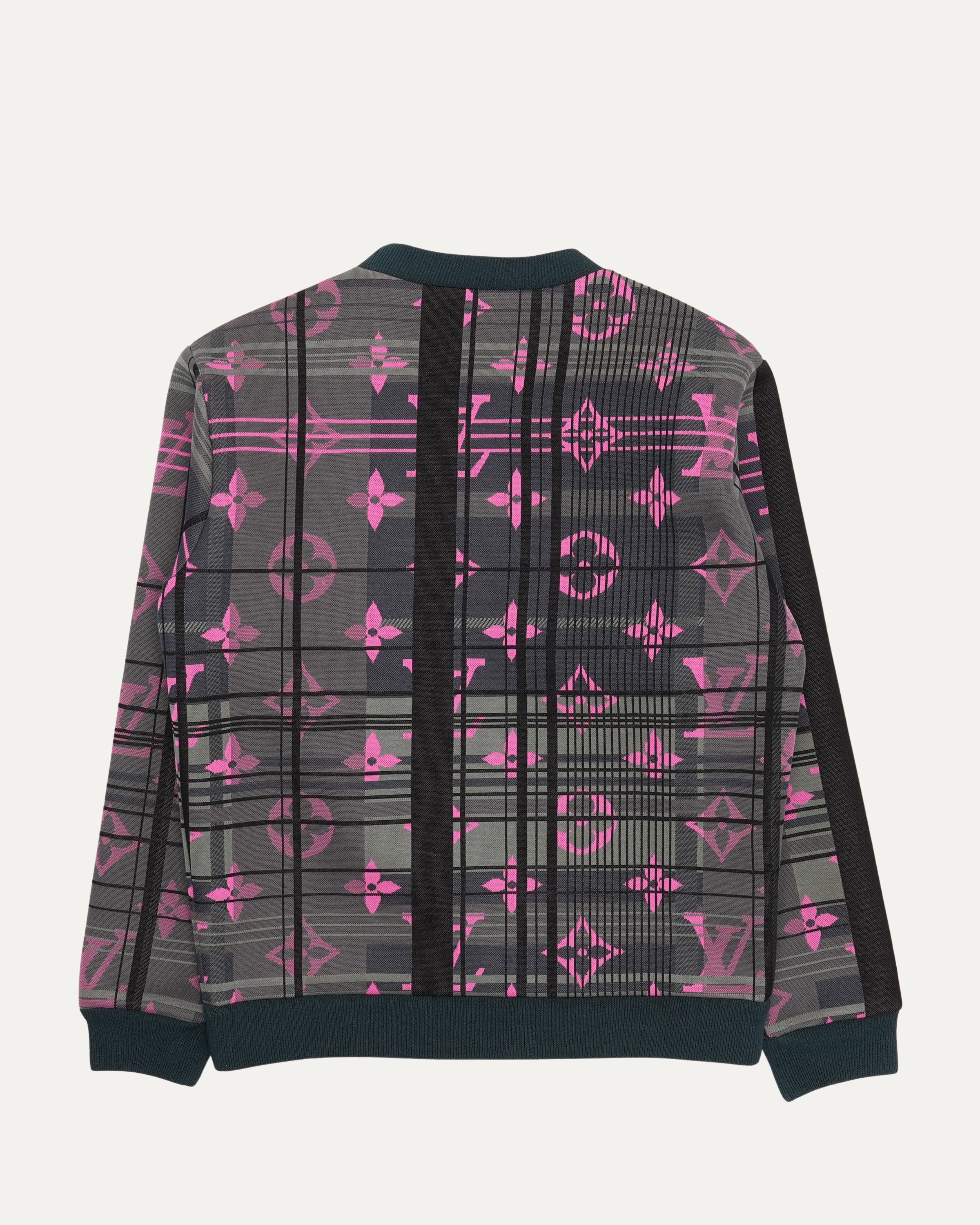 2021 Monogram Jacquard Sweatshirt for Women - Vintage Inspired Pullover with Luxury Embroidered Logo - Perfect for Casual Outfits, Streetwear Fashion and Layering in Fall/Winter