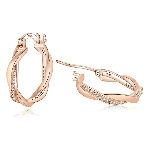 e#rose gold hoops-20mm