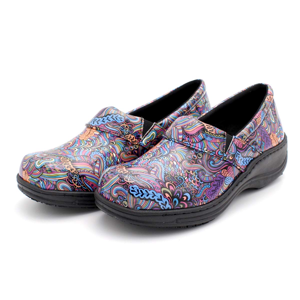 Laforst Women's Rachel Slip-Resistant Nursing Shoes - Comfortable Work Shoes for Nurses, Waitresses & Waiters - Breathable Manmade Upper Slip-On Clogs - Ideal for Hospitals, Restaurants & Healthcare Facilities
