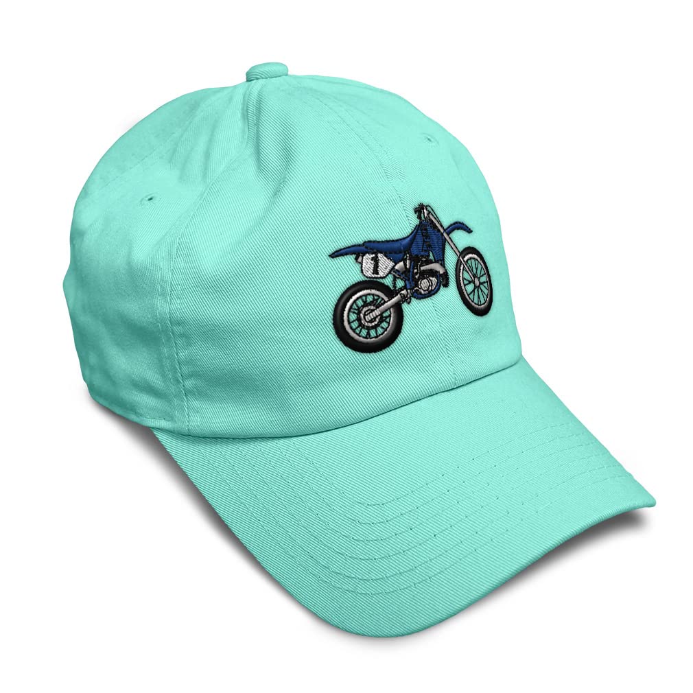 Speedy Pros Soft Cotton Baseball Cap - Blue Twill Dirt Bike Hat with Embroidery for Men & Women | Comfortable Dad Hat for Motorcycle Riding, Outdoor Sports & Casual Wear