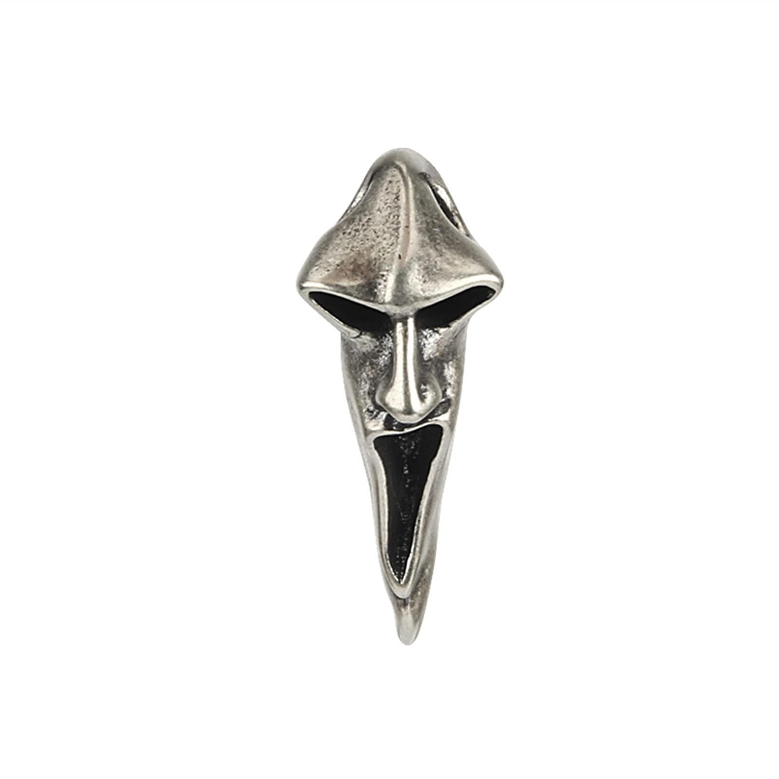 YEVYG 2pcs DIY Exaggerated Skull Copper Knife Beads - Brass Skull Paracord Beads for Key Rings & Pendants - Decorative Accessories (Silver) - Perfect for Outdoor Gear, Survival Kits & Gothic Jewelry Making