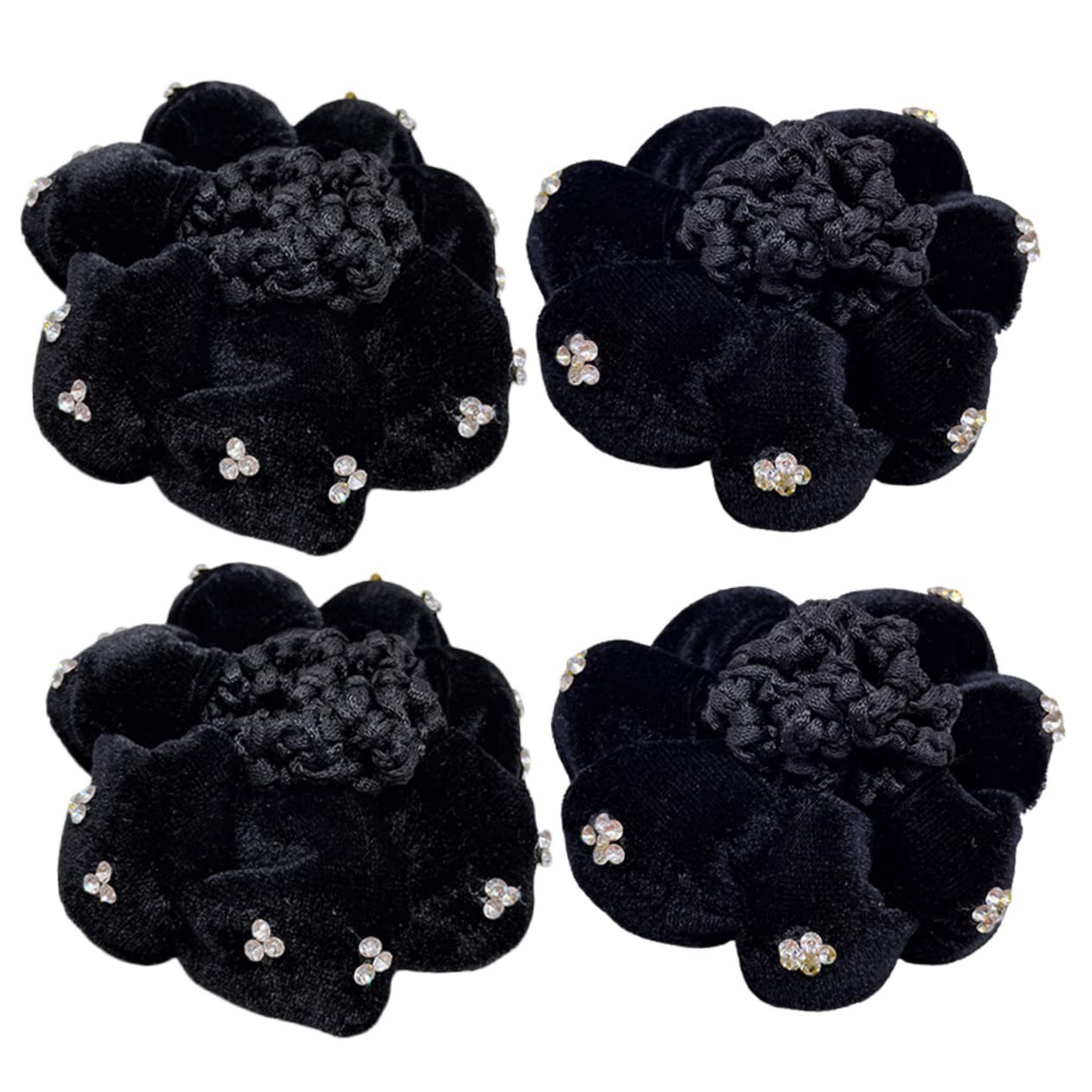 Beaupretty 4-Pack Women's Mesh Hair Nets - Invisible Bun Cover for Ballet, Dance & Everyday Use - Secure Hair Holder for Buns, Updos & Professional Styling