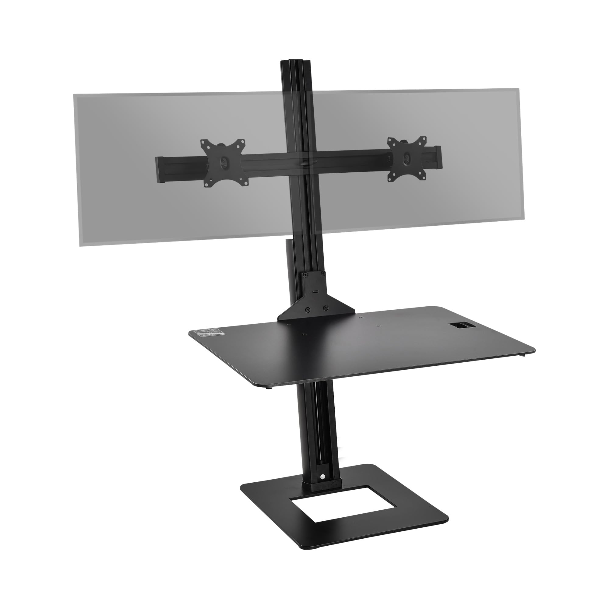 SIIG Dual Monitor Adjustable Motorized Stand with Laptop Tray - Supports 17