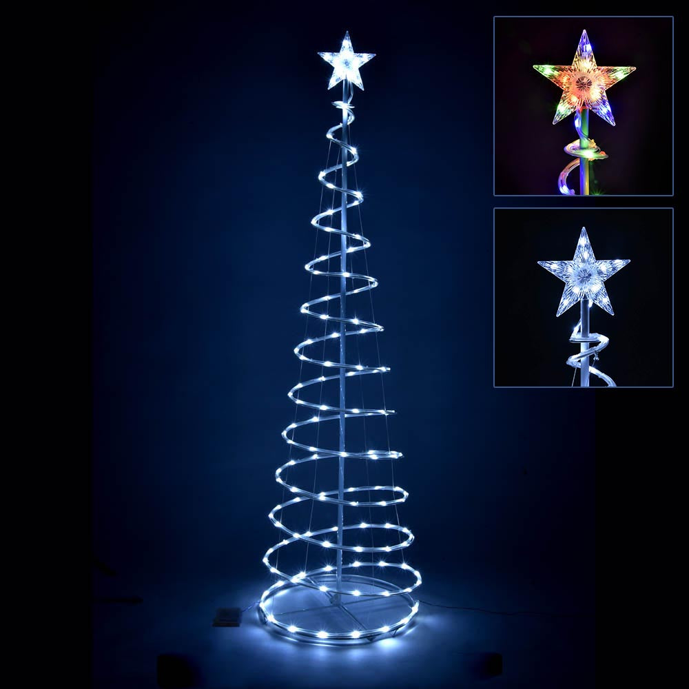 6ft LED Lighted Spiral Christmas Tree with Battery Operation - Perfect for Indoor Holiday Decor, Parties & Festive Home Lighting