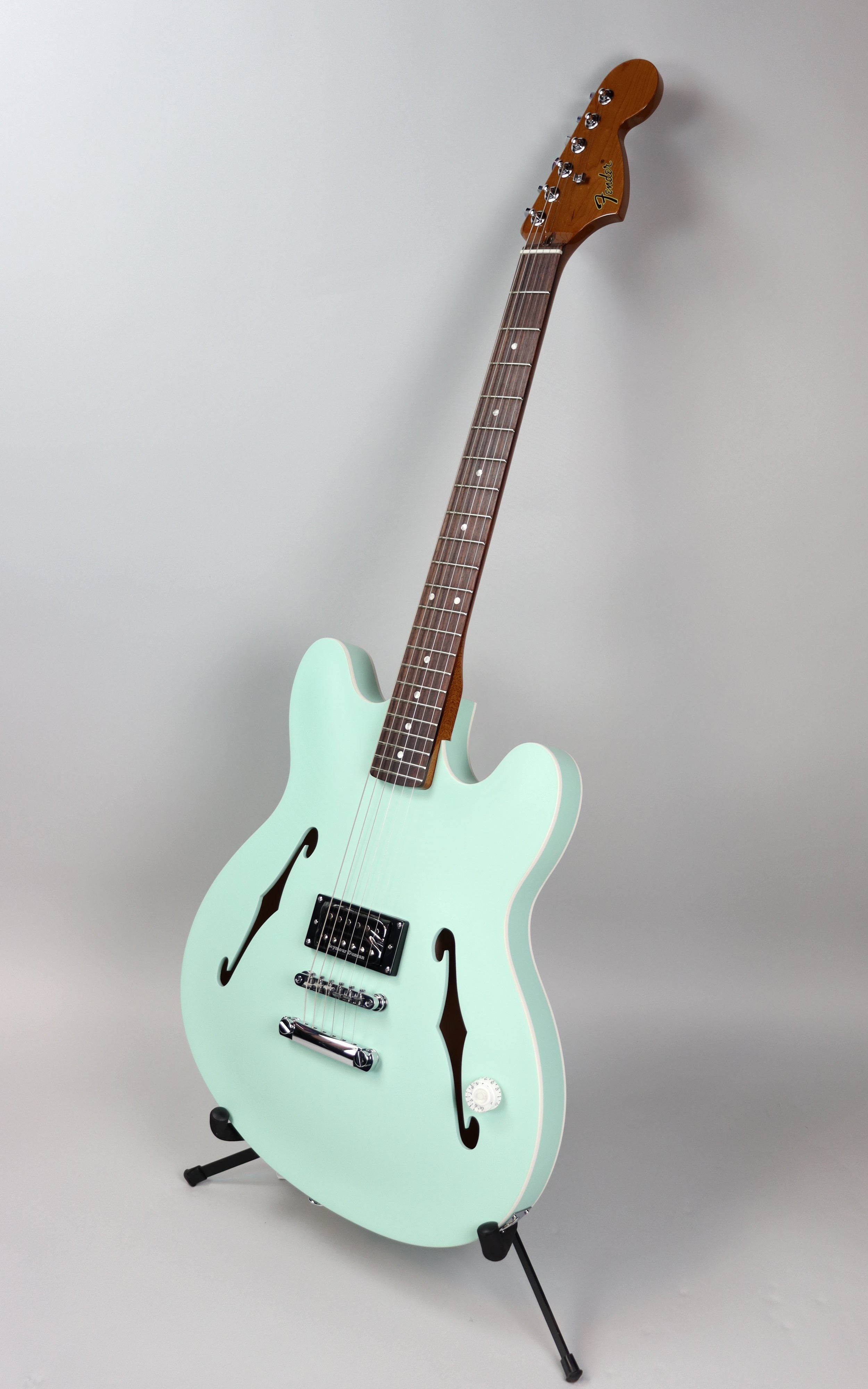 Fender Tom DeLonge Starcaster Electric Guitar - Satin Surf Green Finish | Punk Rock & Alternative Performance Guitar for Stage & Studio