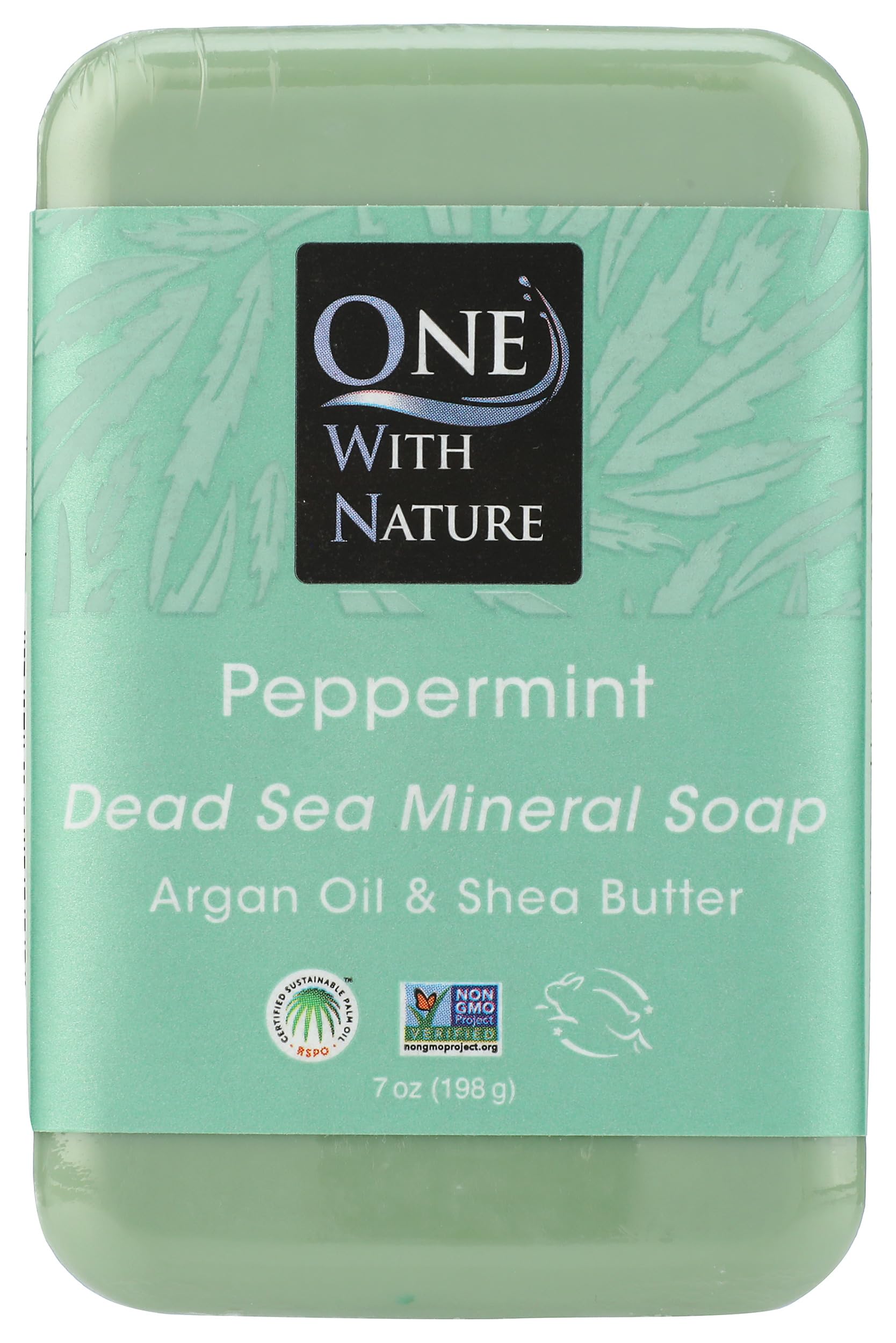 ONE WITH NATURE Dead Sea Hemp Bar Soap - 7 oz, Natural & Moisturizing for Dry Skin - Perfect for Shower, Bath & Spa Relaxation