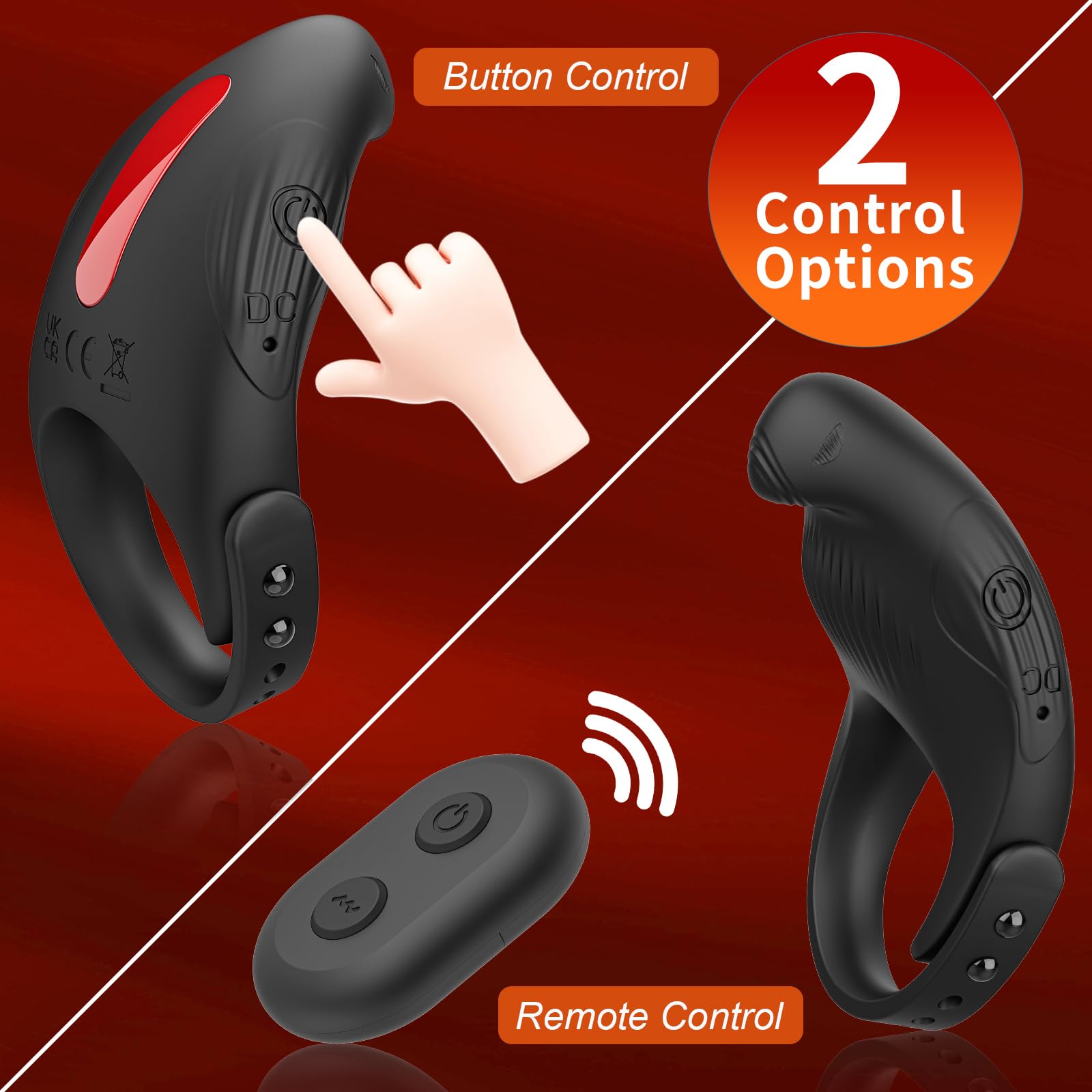 Eagle Shaped Vibrating Cock Ring with Clitoral Stimulator - 7 Vibration Modes Remote Control Rechargeable Adult Sex Toy for Couples - Enhance Intimacy & Pleasure in Bedroom & Romantic Nights