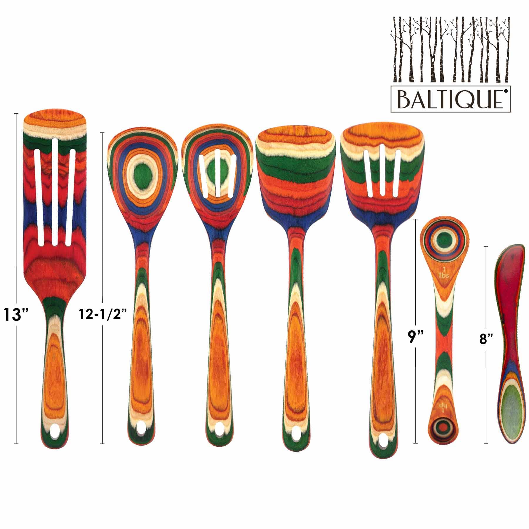 Baltique® Marrakesh Collection 7-Piece Cooking Utensil Set - Nonstick Kitchen Tools for Baking, Frying & Cooking - Perfect Gift for Home Chefs
